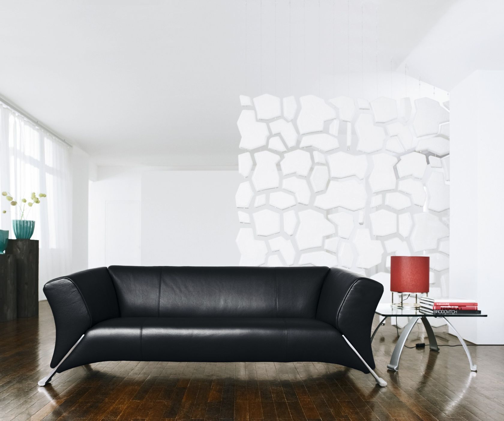 ROLF BENZ 322 Leather sofa By Rolf Benz design Anita Schmidt