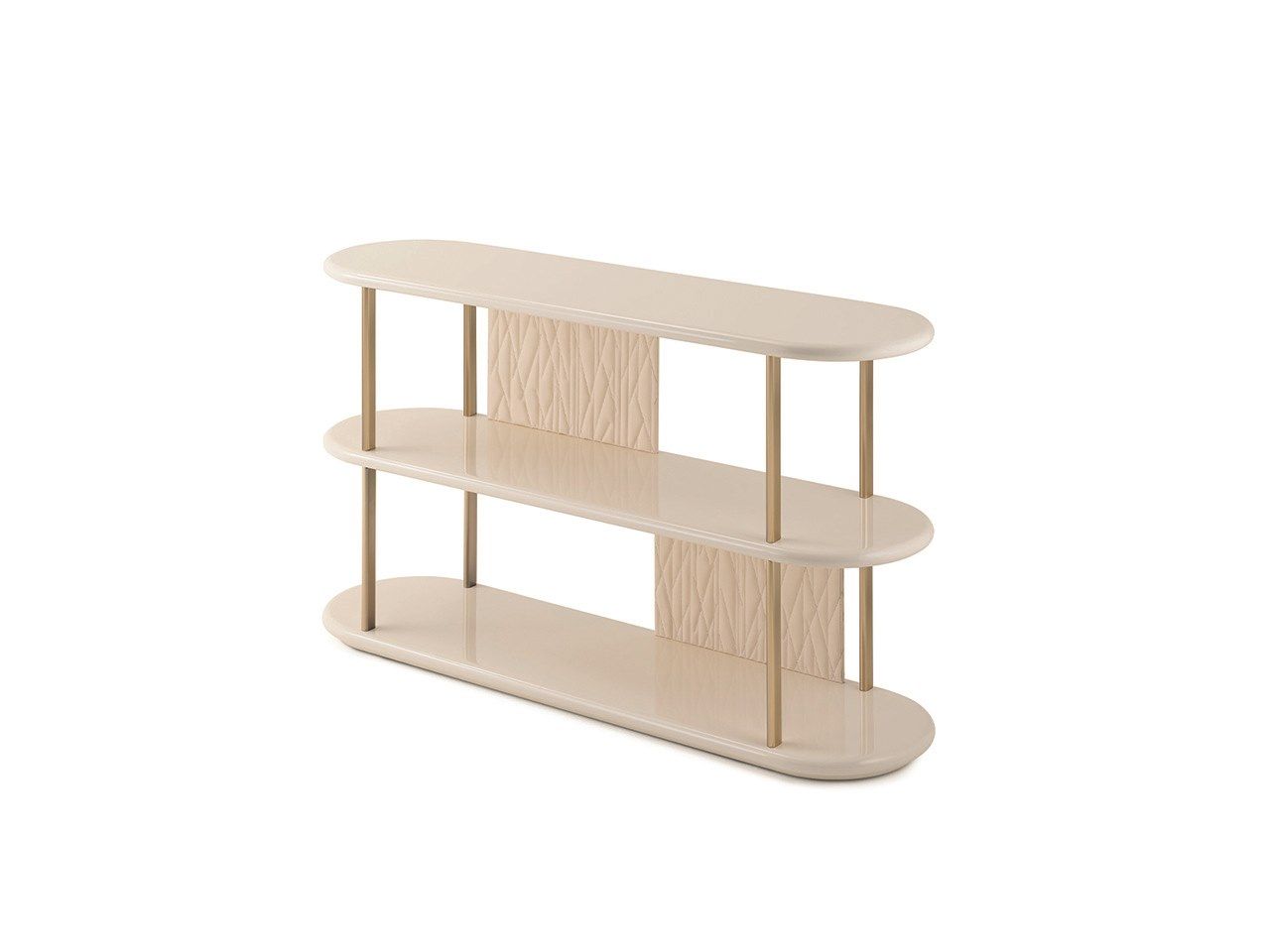 ROMA Open wooden and leather bookcase By Turri | design Monica Armani