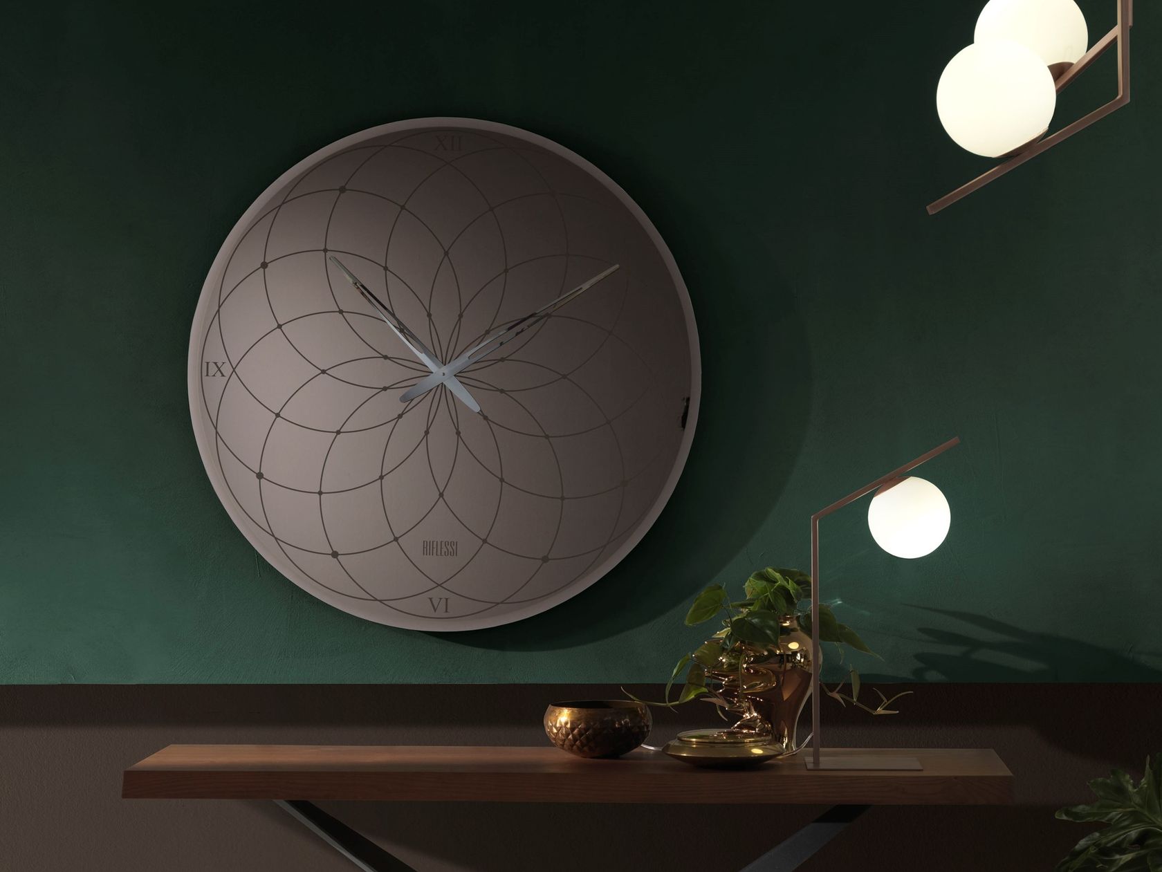 DEQORI Orologio in vetro | orizzontale 30 x 60 cm | motivo alimenti sani | grande