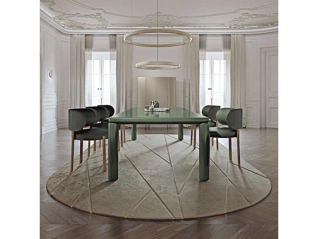 ROMA Rectangular wooden table By Turri | design Monica Armani