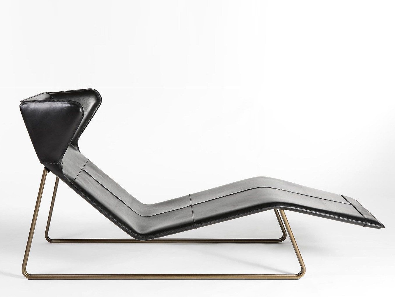 Upholstered leather lounge chair ROMEA By Esedra design Studio Memo