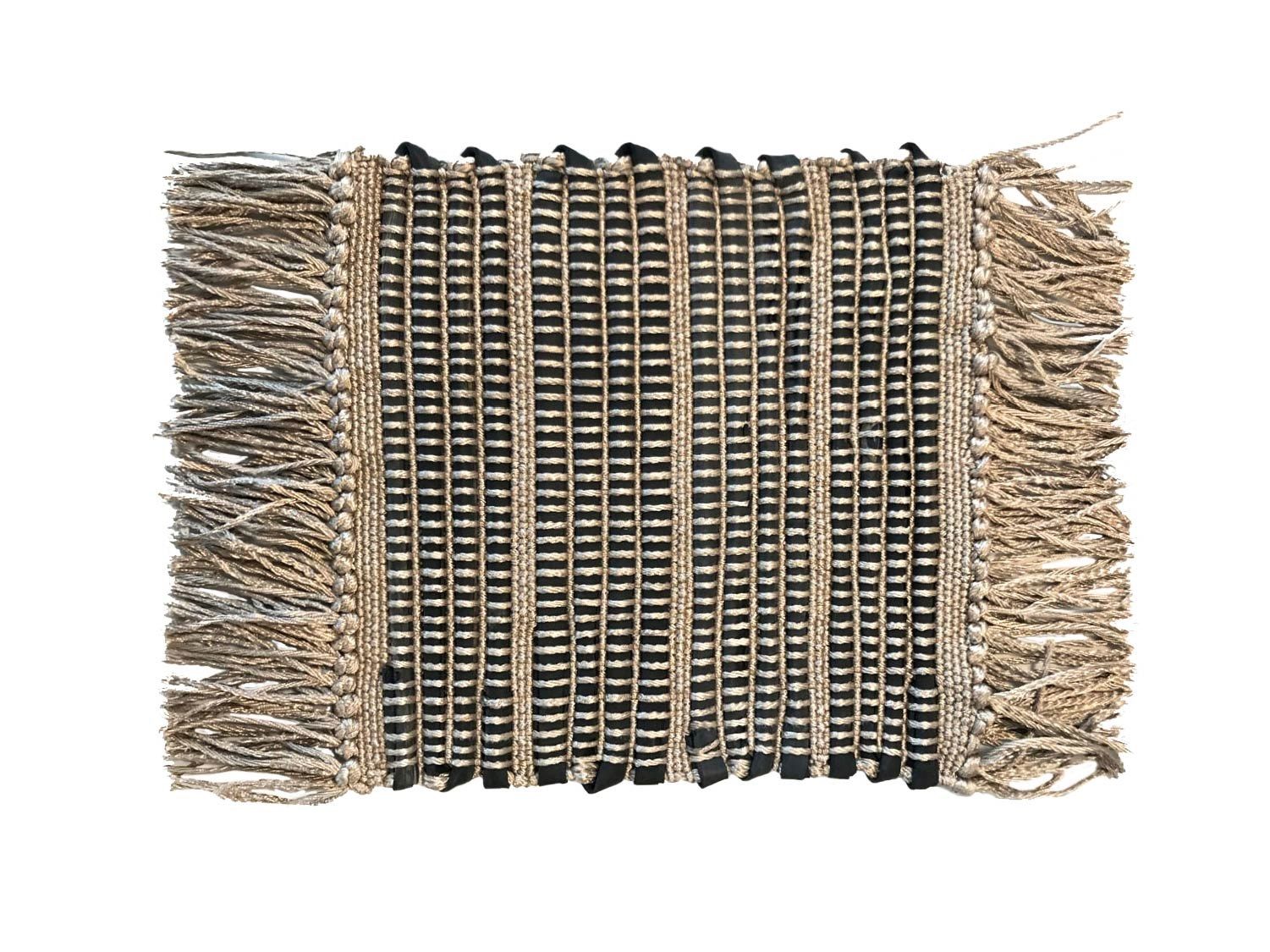 Handmade striped polyester rug RUBBER TUBE Flat weave rugs Collection ...