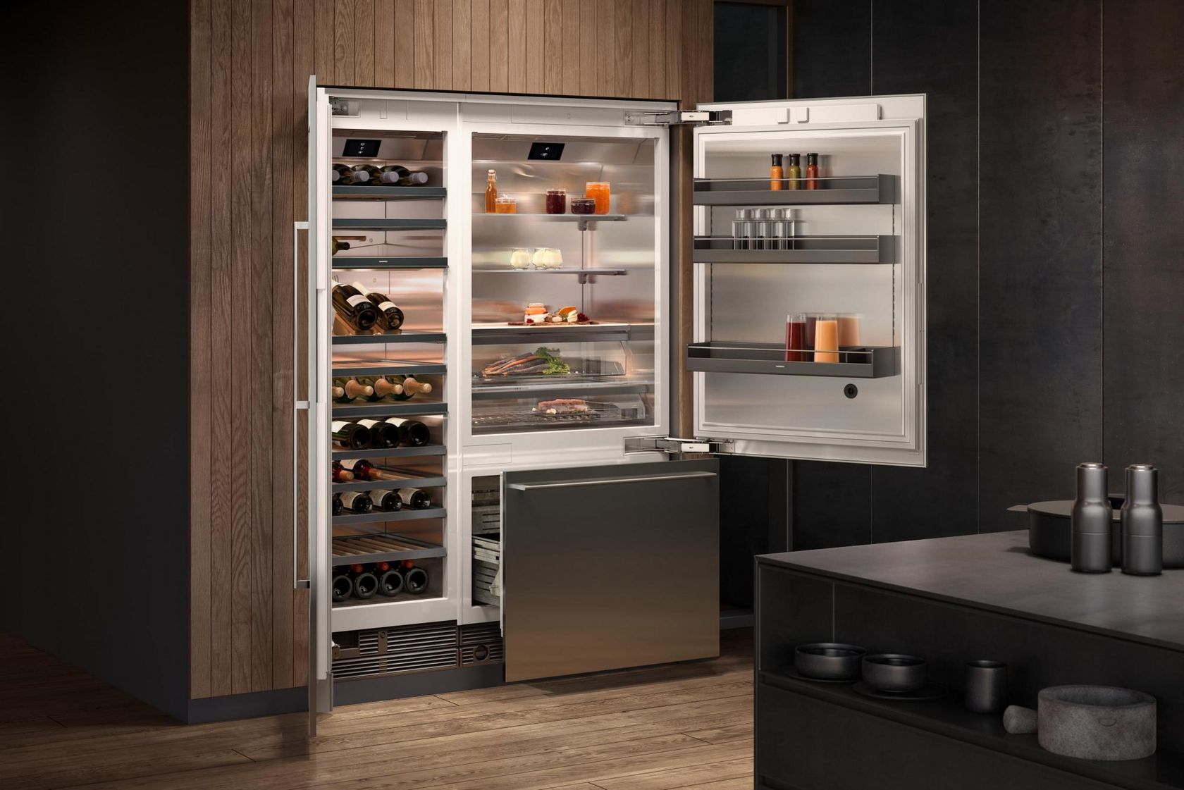 RW466365 Builtin wine cooler with glass door By Gaggenau