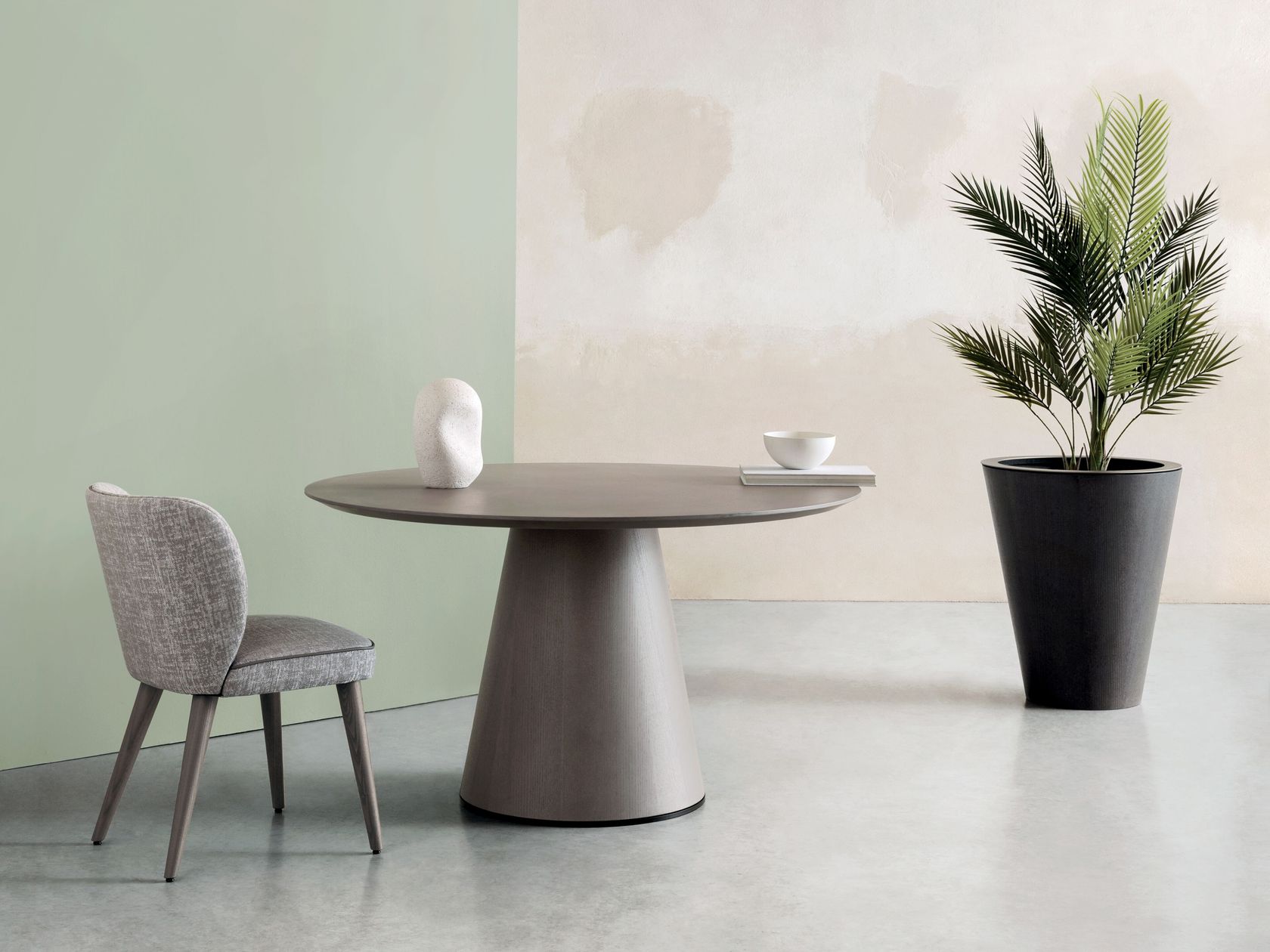 TIFFANY Upholstered ash chair By Riccardo Rivoli