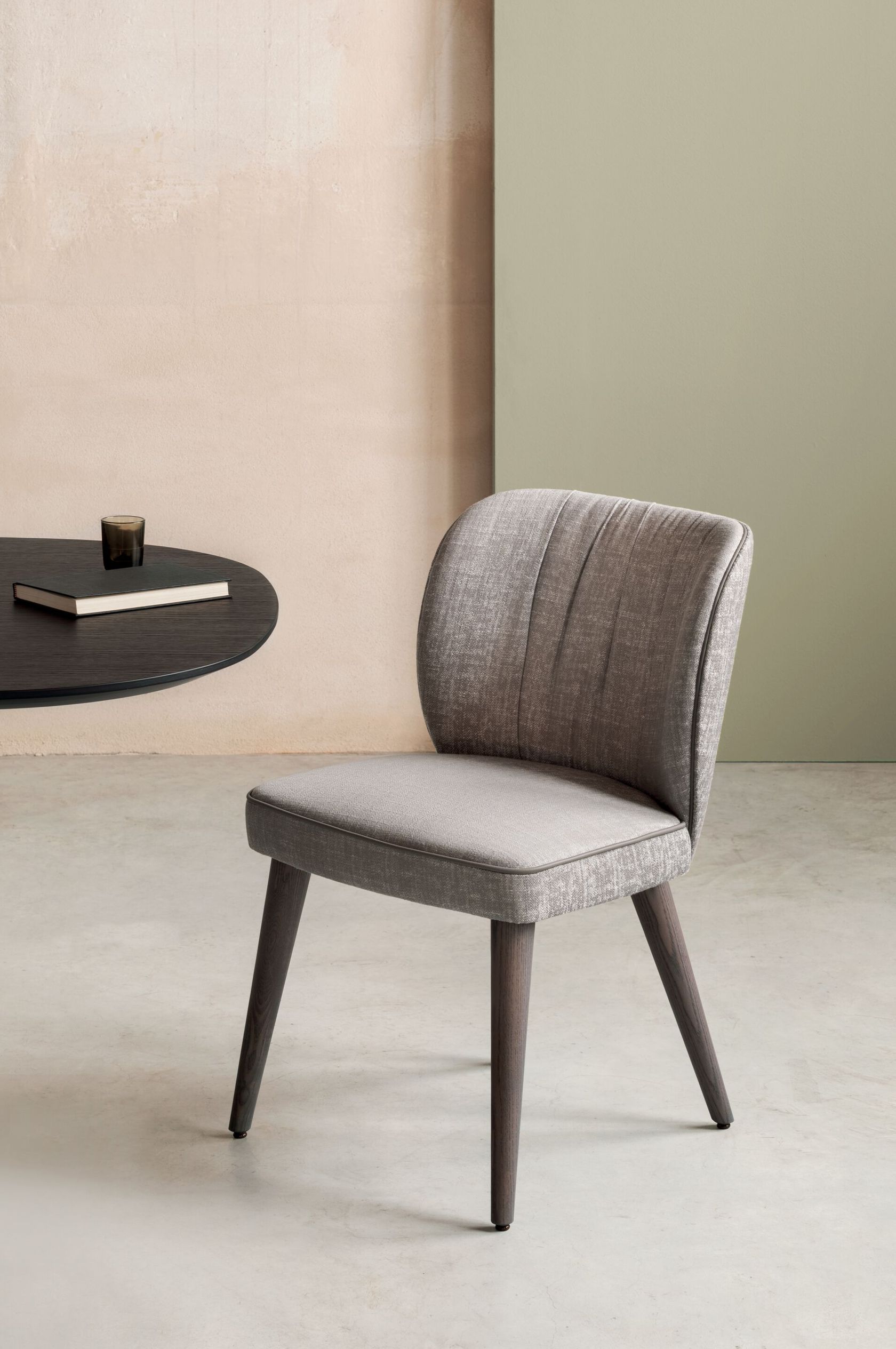 TIFFANY Upholstered ash chair By Riccardo Rivoli