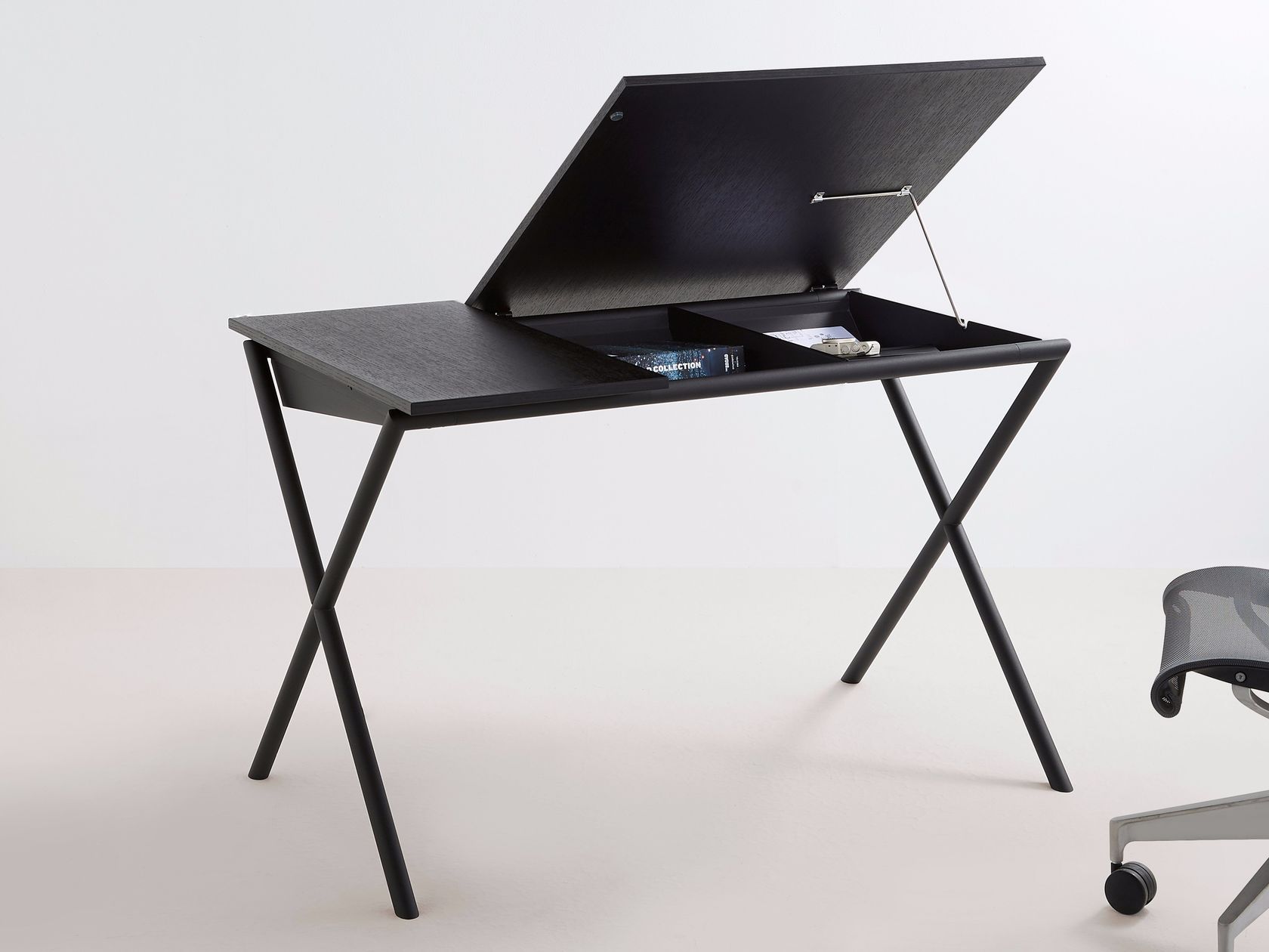 Steel and wood secretary desk SEQ By MOX design Charles O. Job