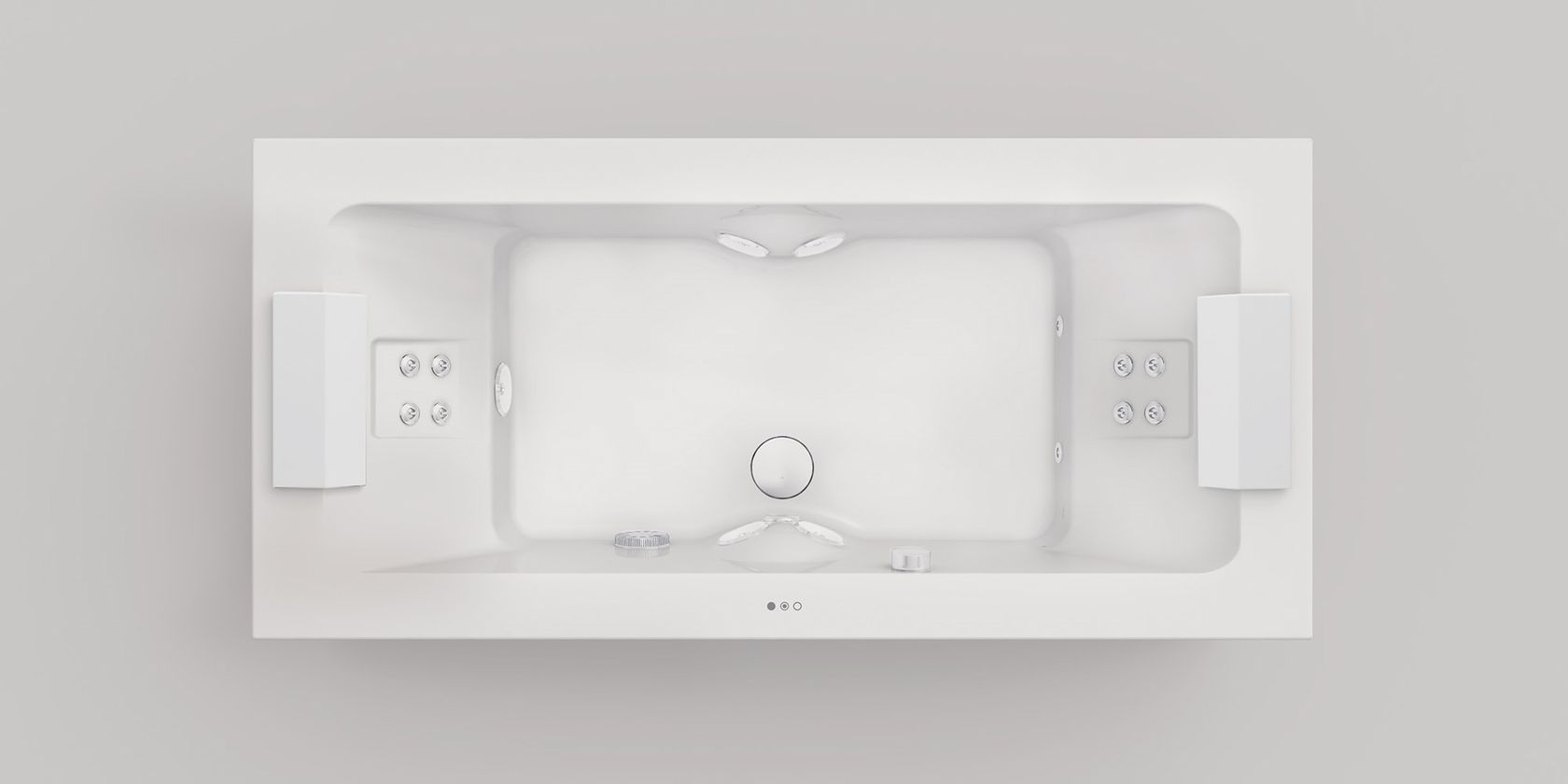 SHARP DOUBLE 2 seater hydromassage rectangular bathtub By Jacuzzi