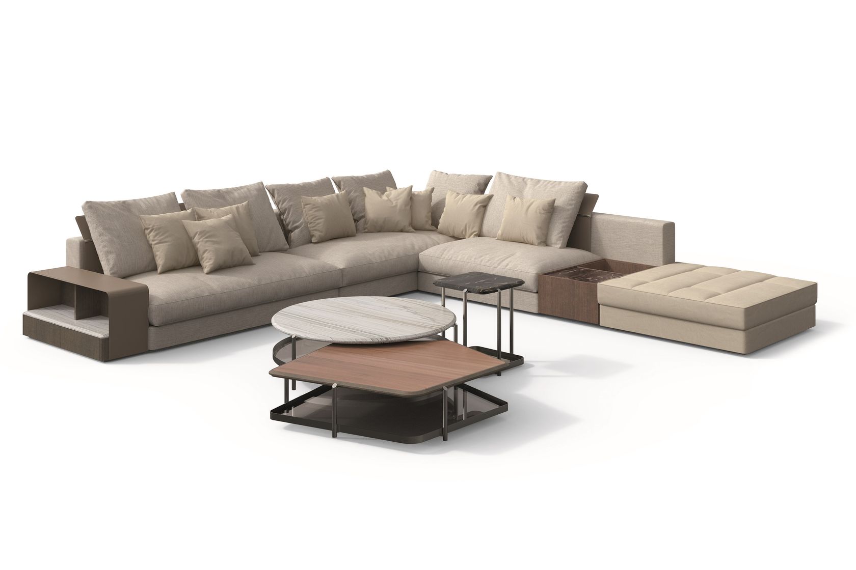 TALENTI divano chaise longue sinistro da esterni CRUISE TEAK Collezione