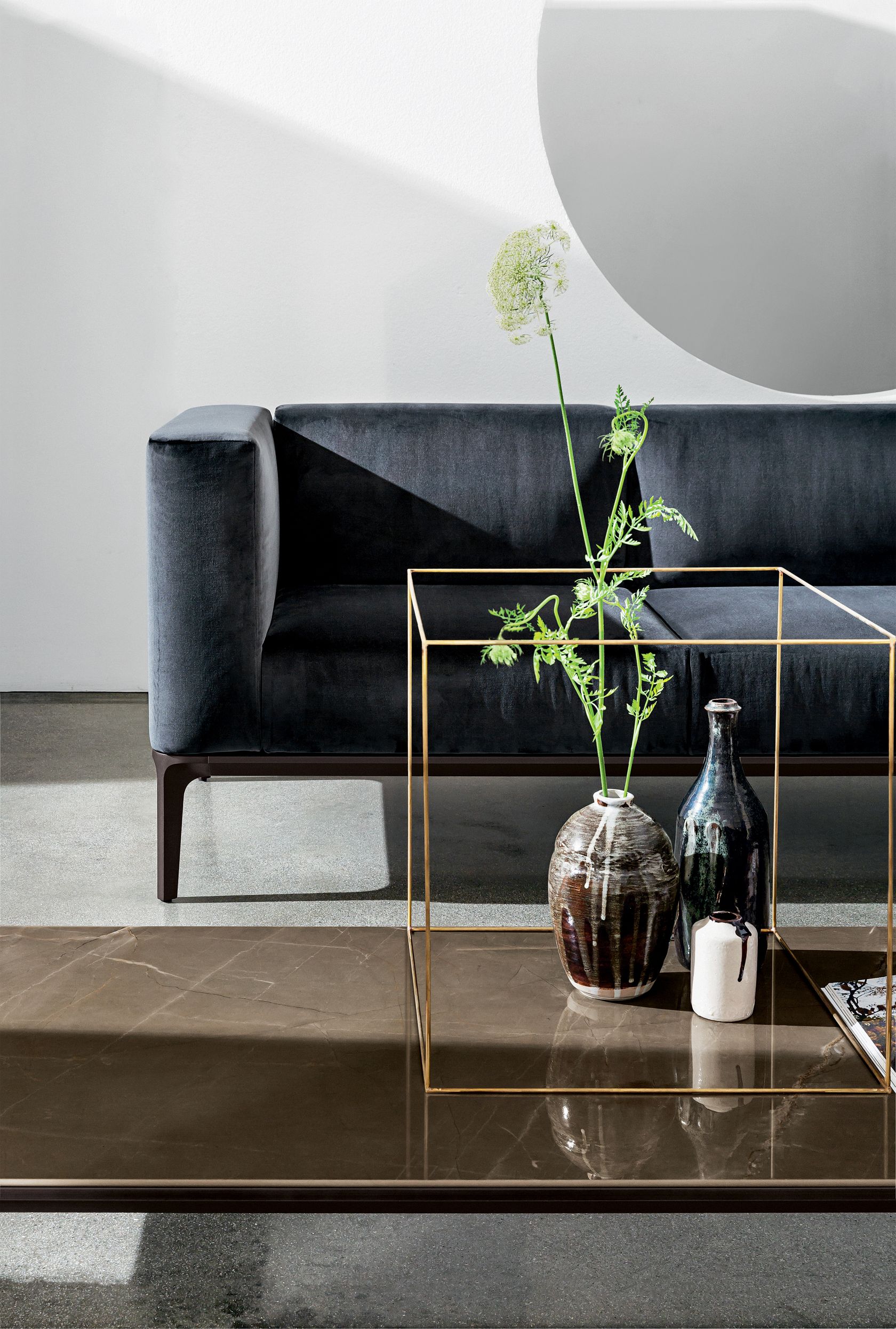 SLIM Rectangular ceramic coffee table By Sovet italia design Matthias Demacker