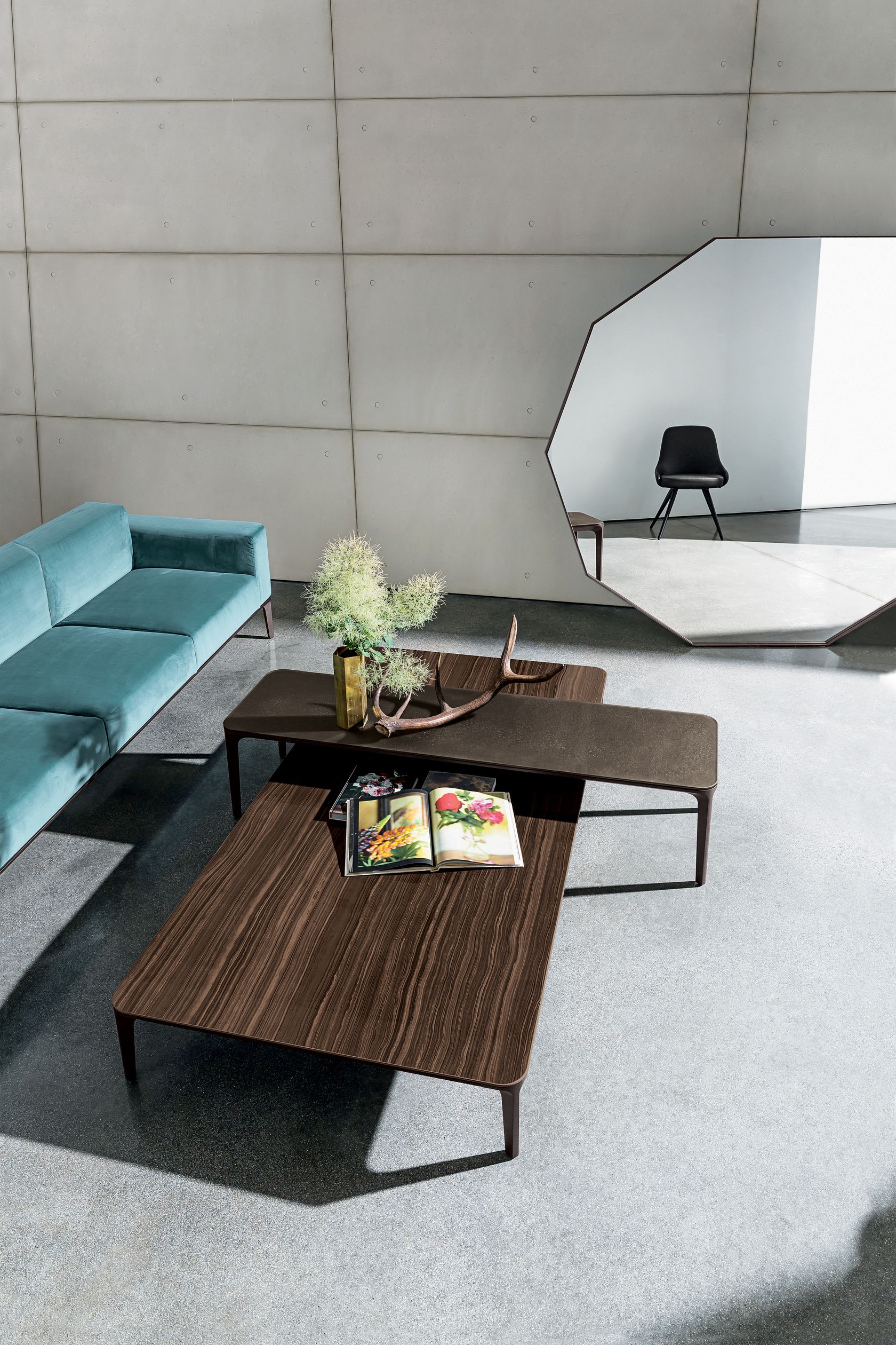 SLIM Rectangular ceramic coffee table By Sovet italia design Matthias Demacker
