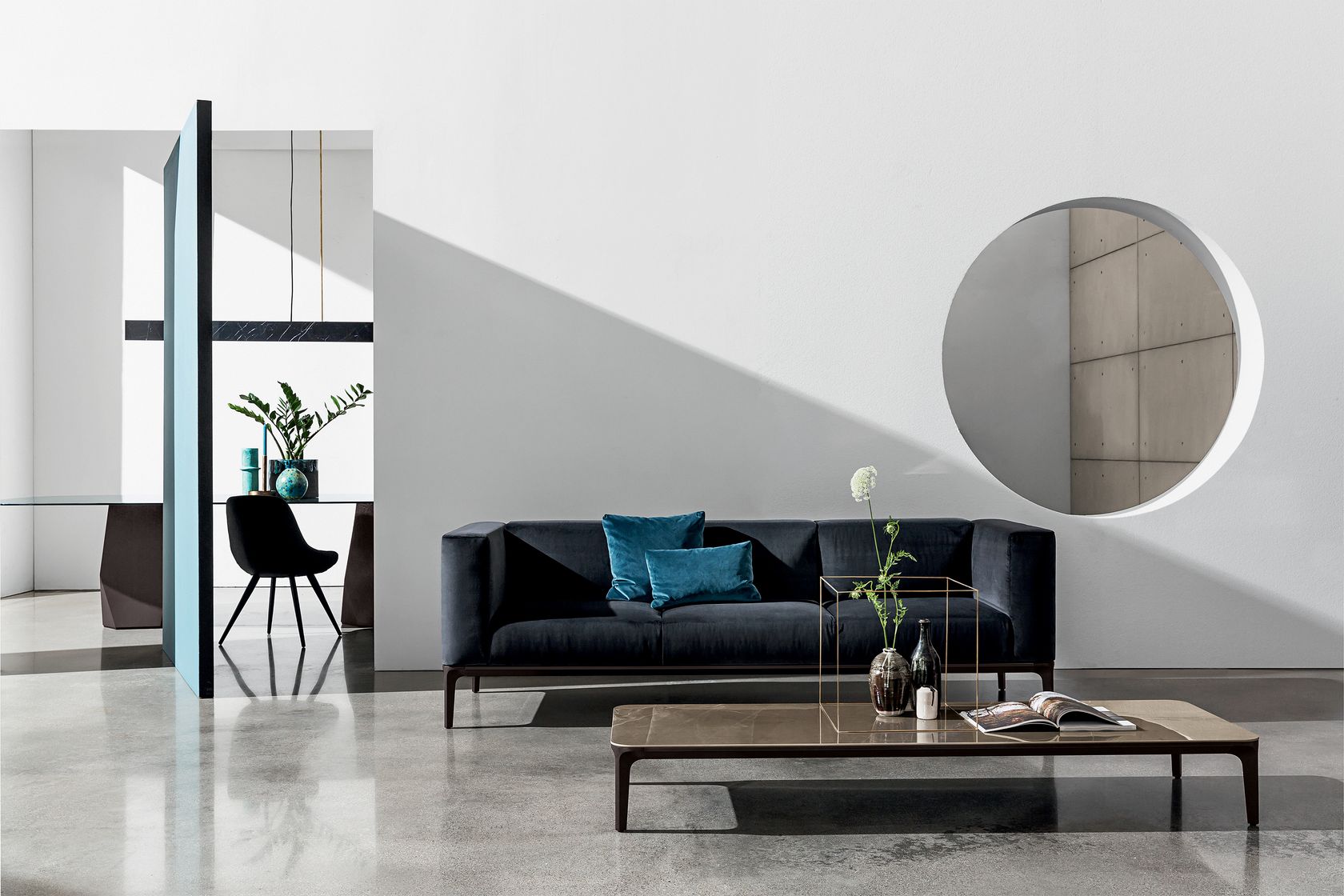 SLIM Rectangular ceramic coffee table By Sovet italia design Matthias Demacker