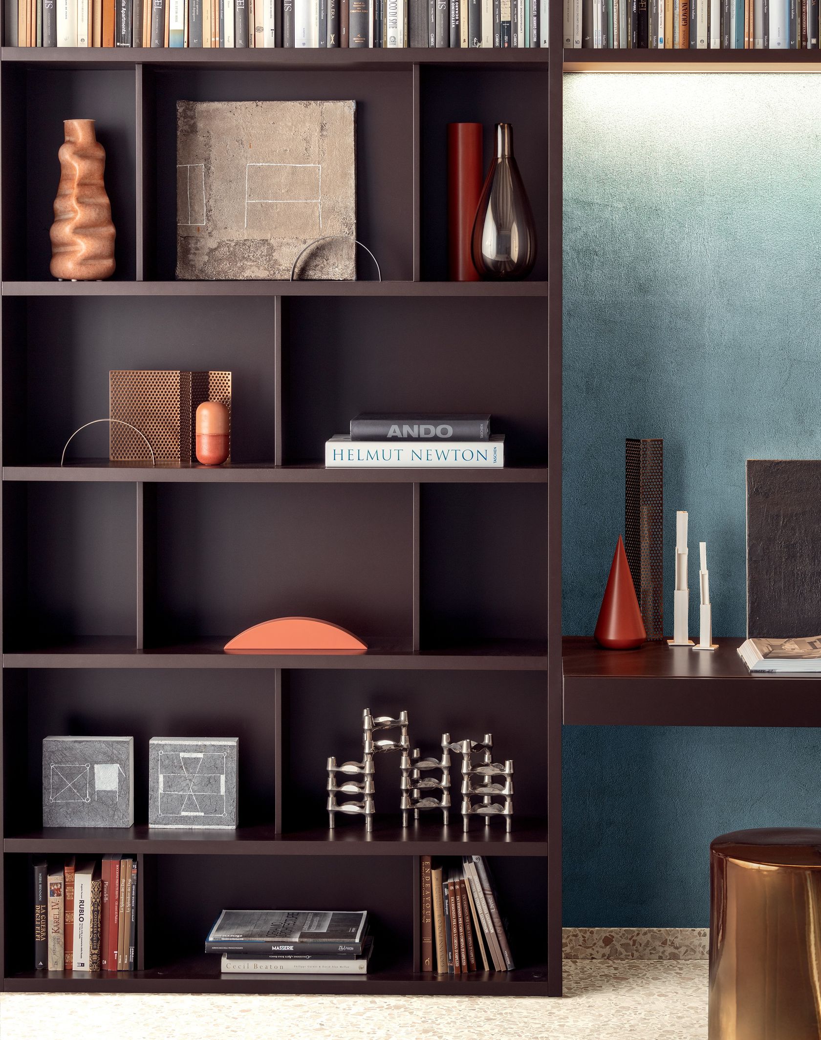 SPAZIOTECA Bookcase with secretary desk Bookcases Collection By PIANCA