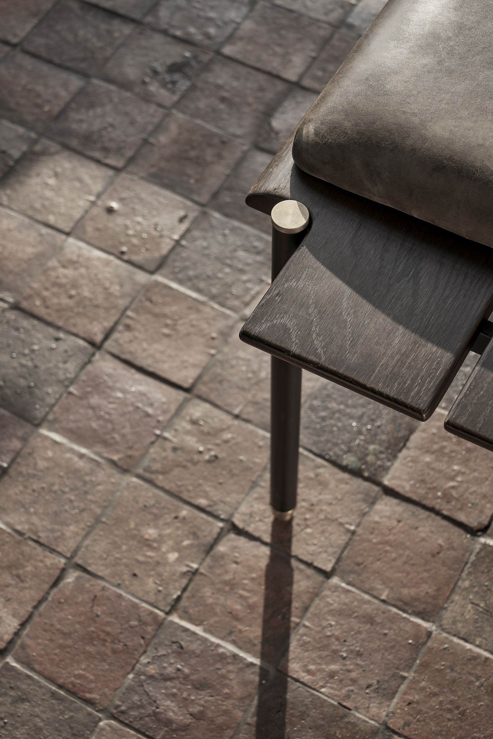 STACKING Steel and wood bench By District Eight