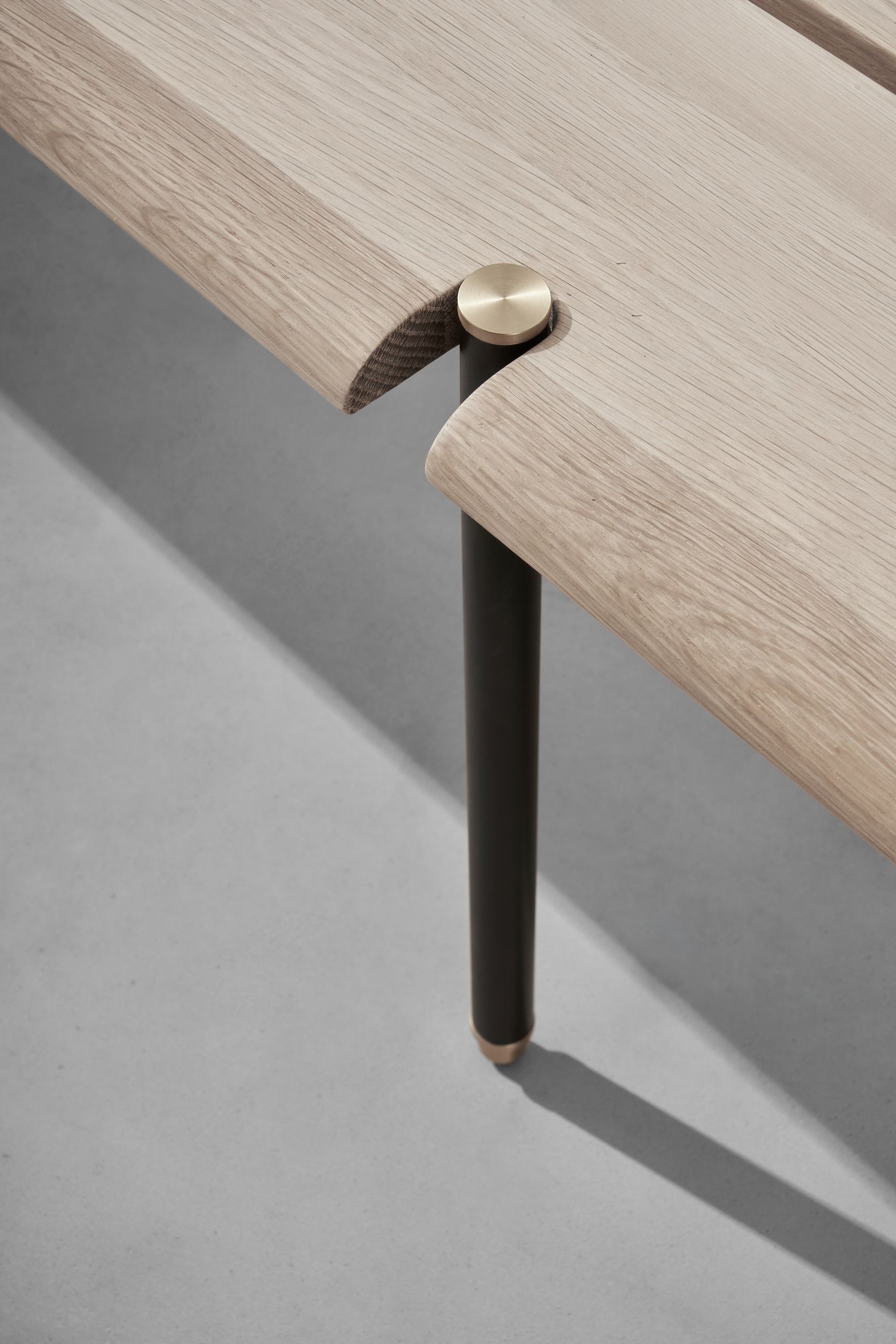 STACKING Steel and wood bench By District Eight