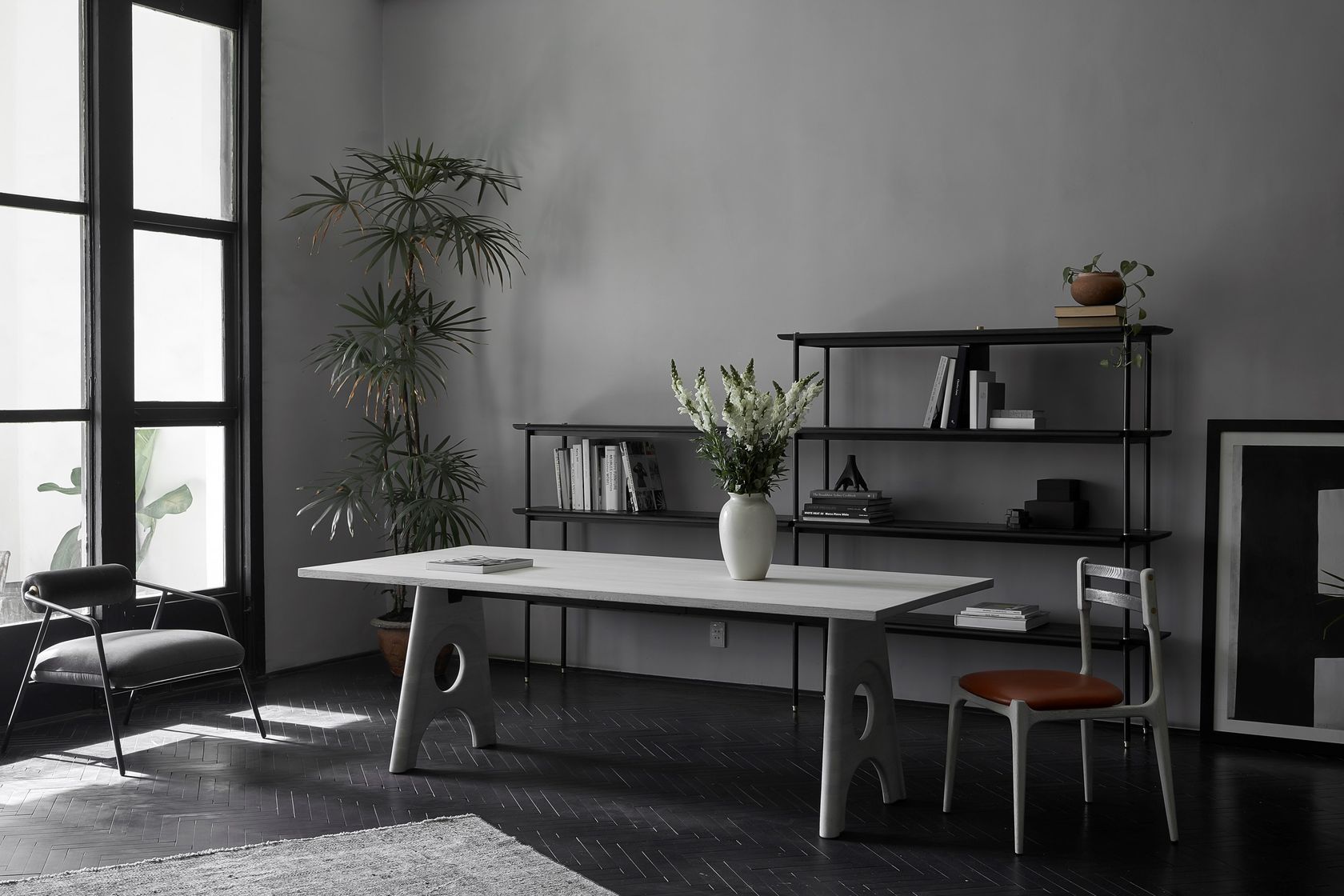 STACKING Steel and wood bench By District Eight