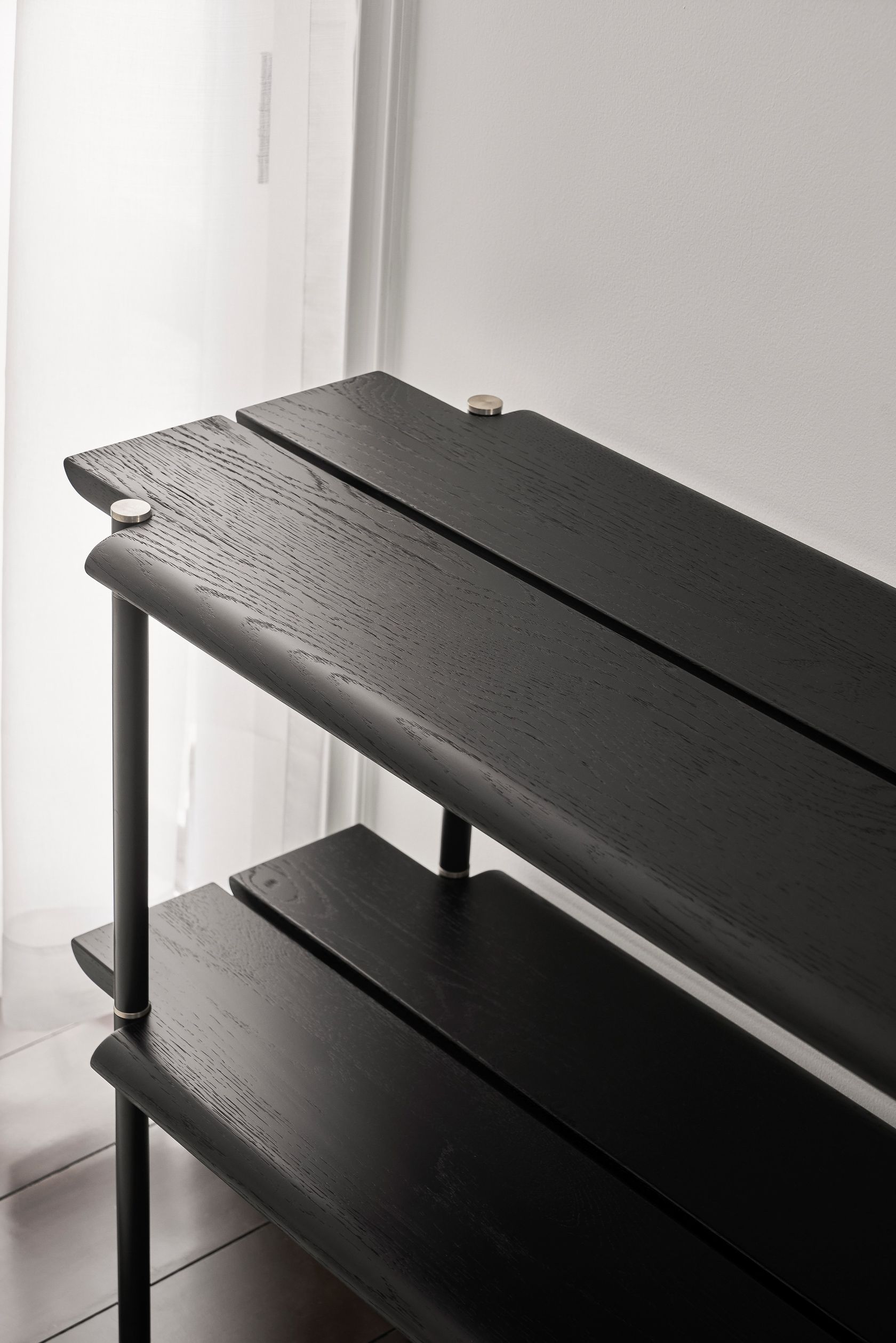 STACKING Steel and wood bench By District Eight
