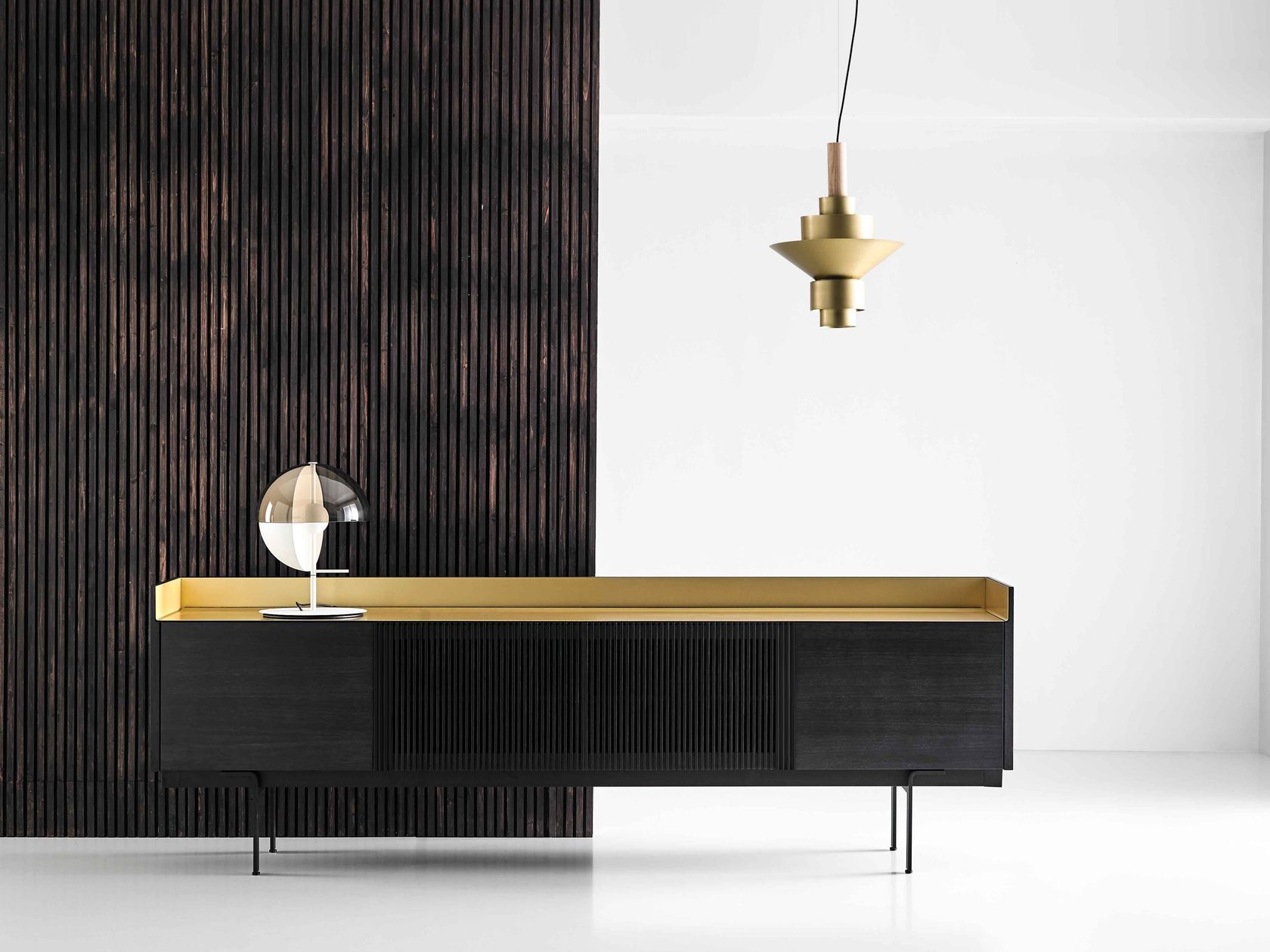 STOCKHOLM Wooden sideboard with doors By Punt | design Mario Ruiz