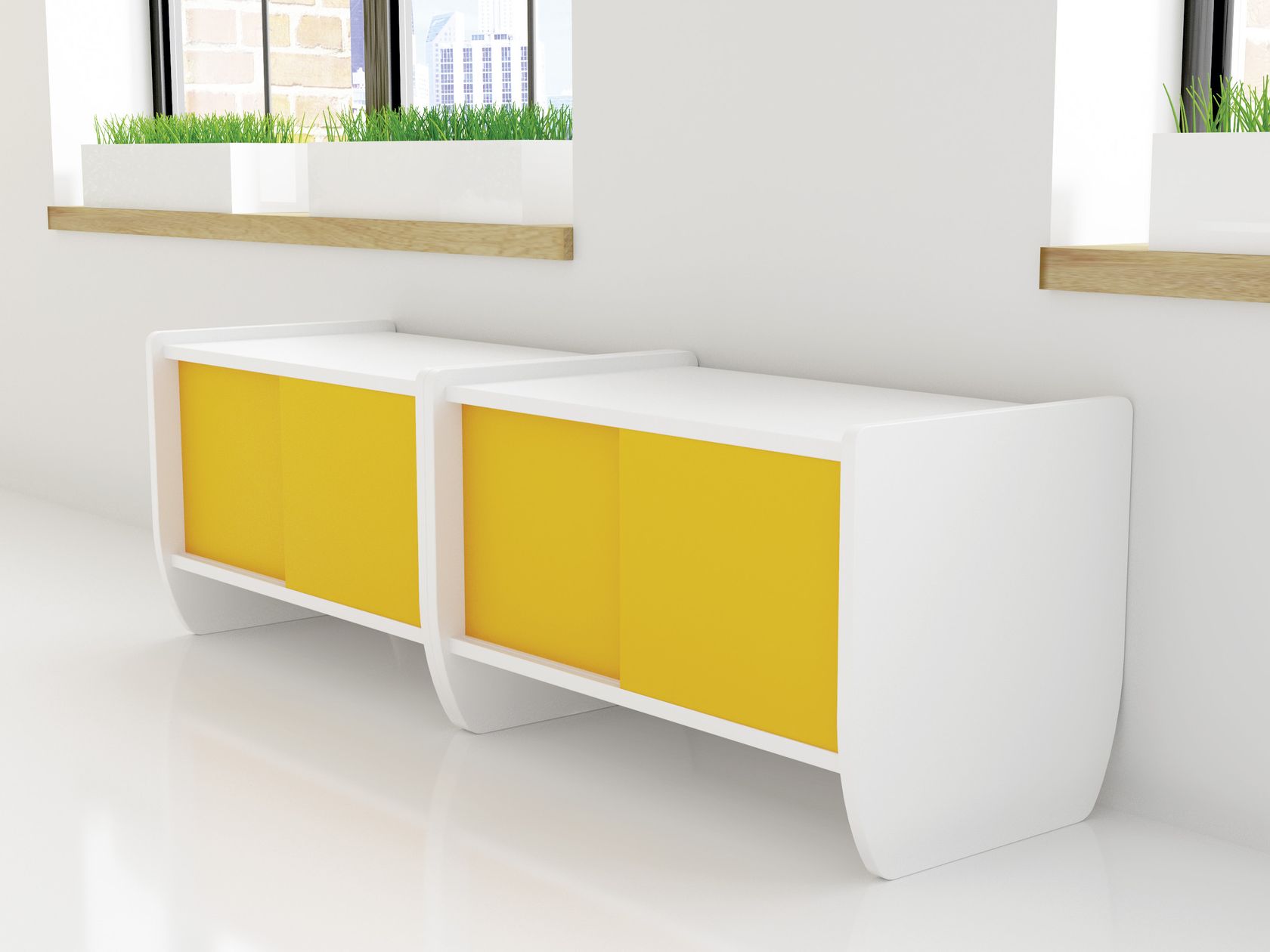 STONE FURNITURE Low office storage unit By FERCIA