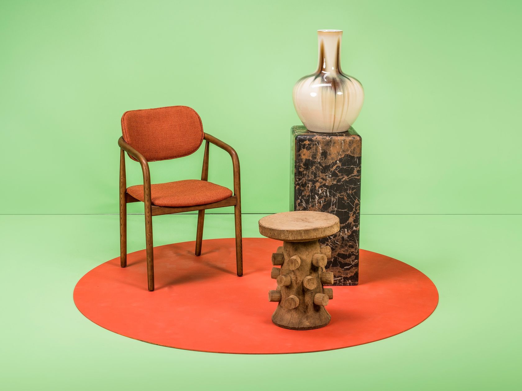 Handmade round wooden coffee table STUB By Pols Potten