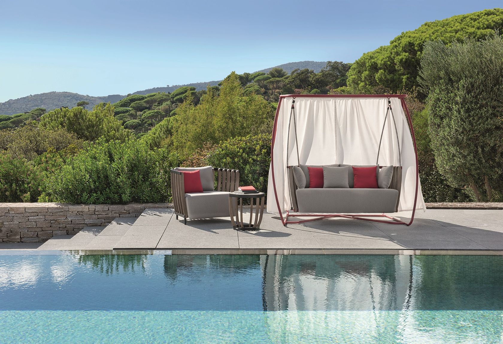 SWING Round coffee table By Ethimo design Patrick