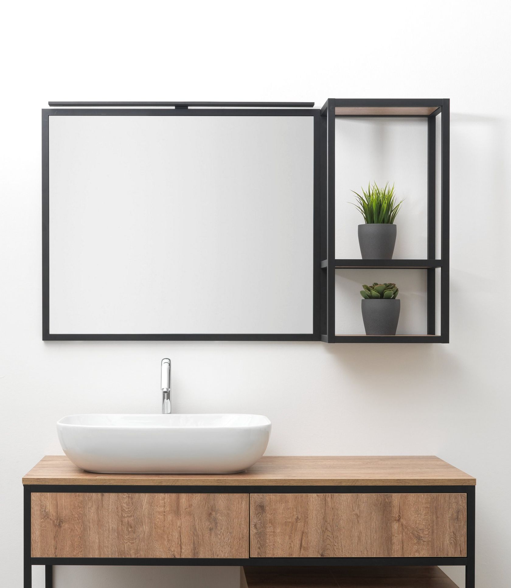 Floorstanding wooden vanity unit with drawers SYSTEM 120 By GSG