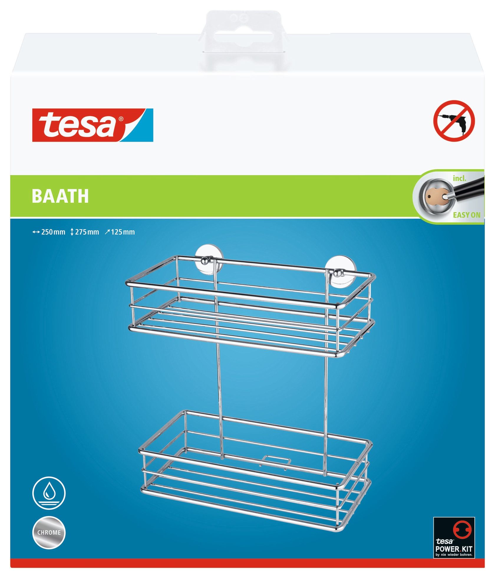 Portasapone Adesivo Da Parete Metallico - Senza Foratura Per Bagno E Cucina - Foto 11