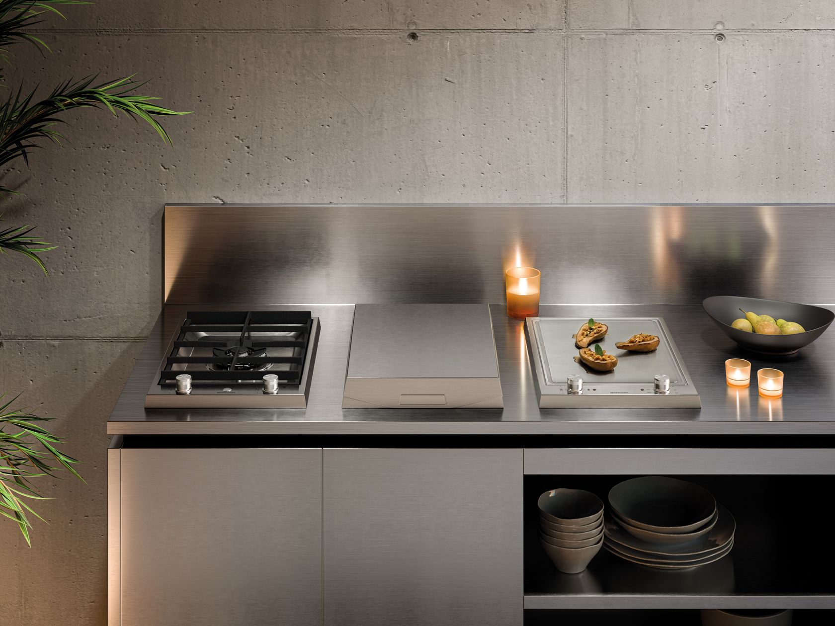 cucine con piano in acciaio