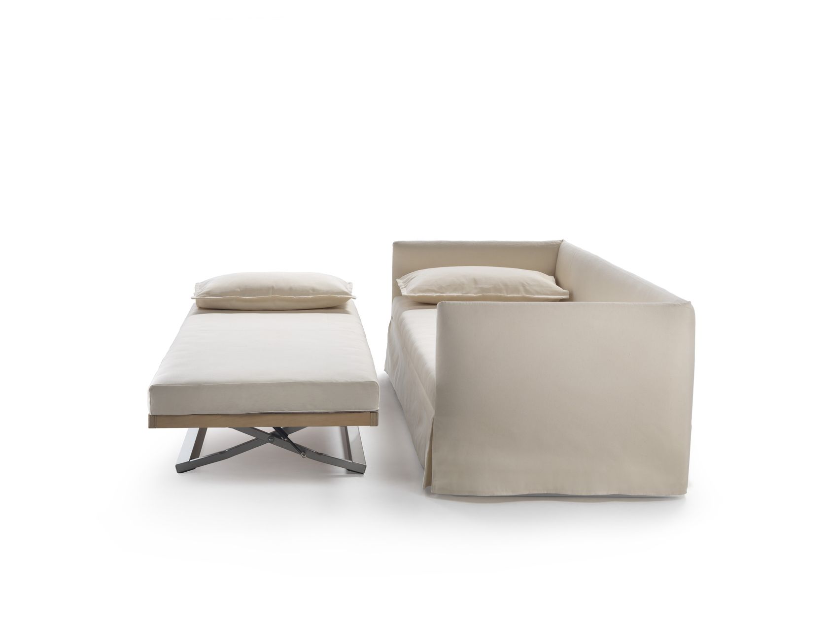 Fabric sofa bed with removable cover TWINS By Flexform design Giulio