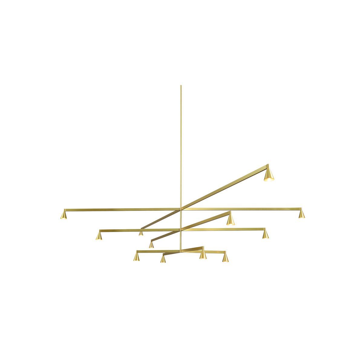 AUSTERE-CHANDELIER 3X LED brass pendant lamp By Trizo21