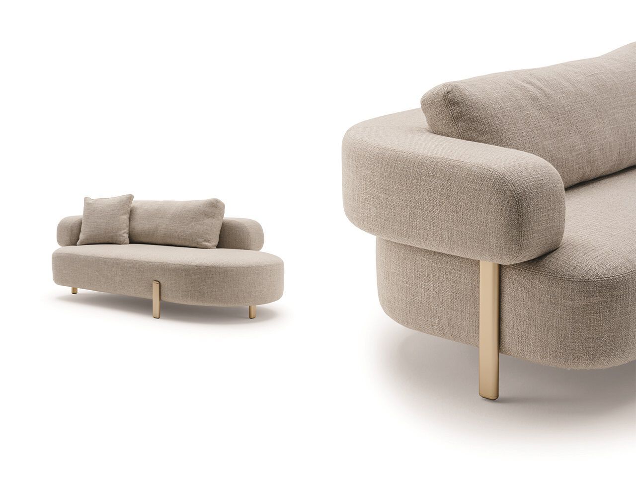 ROMA Méridienne en tissu By Turri | design Monica Armani
