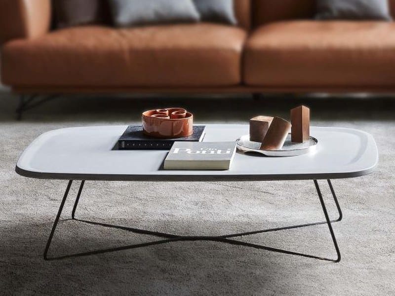 VERVE Coffee table Low rectangular coffee table for living room By
