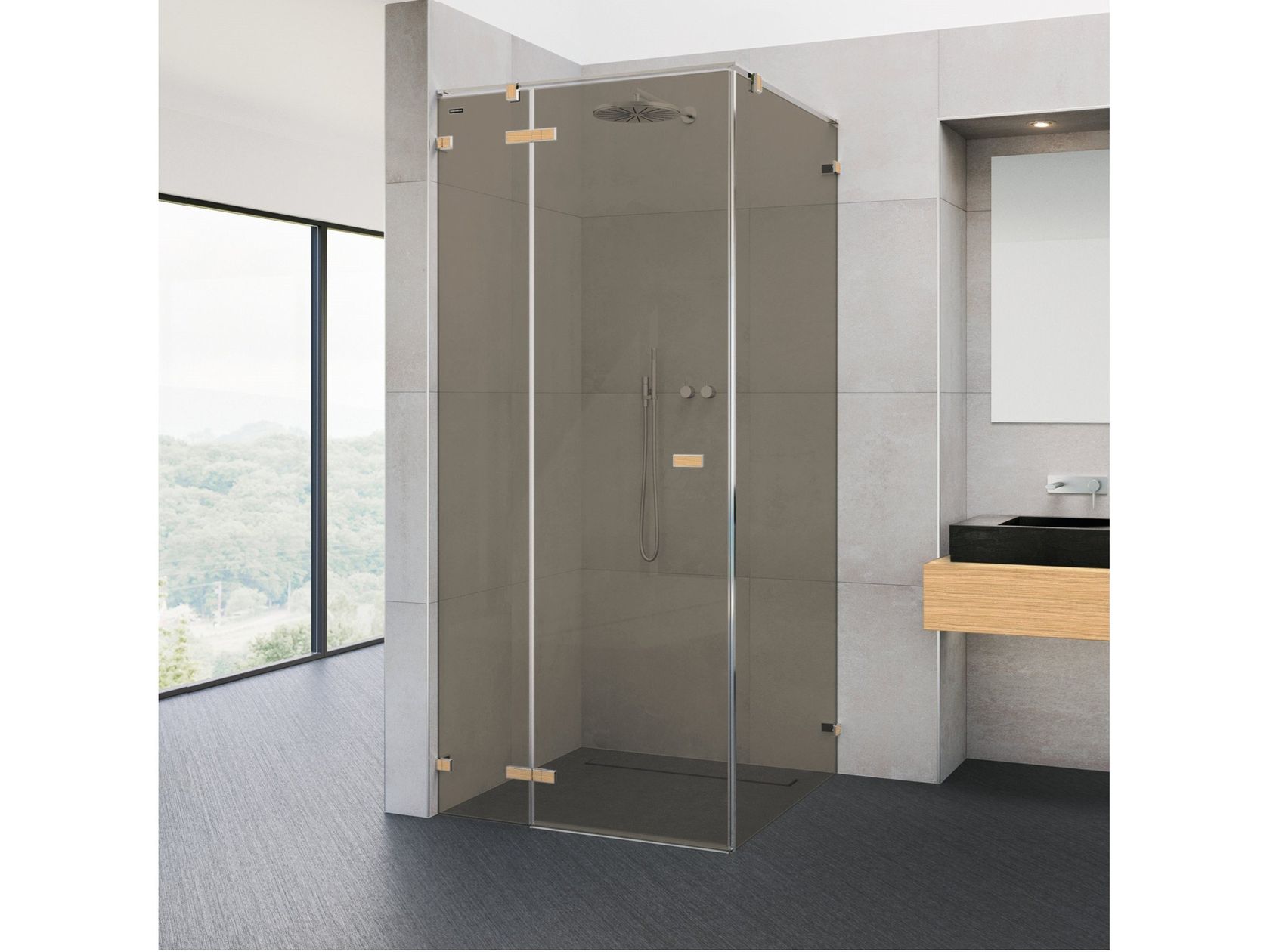 VIVA Cabina de ducha con puerta batiente By DUSCHOLUX