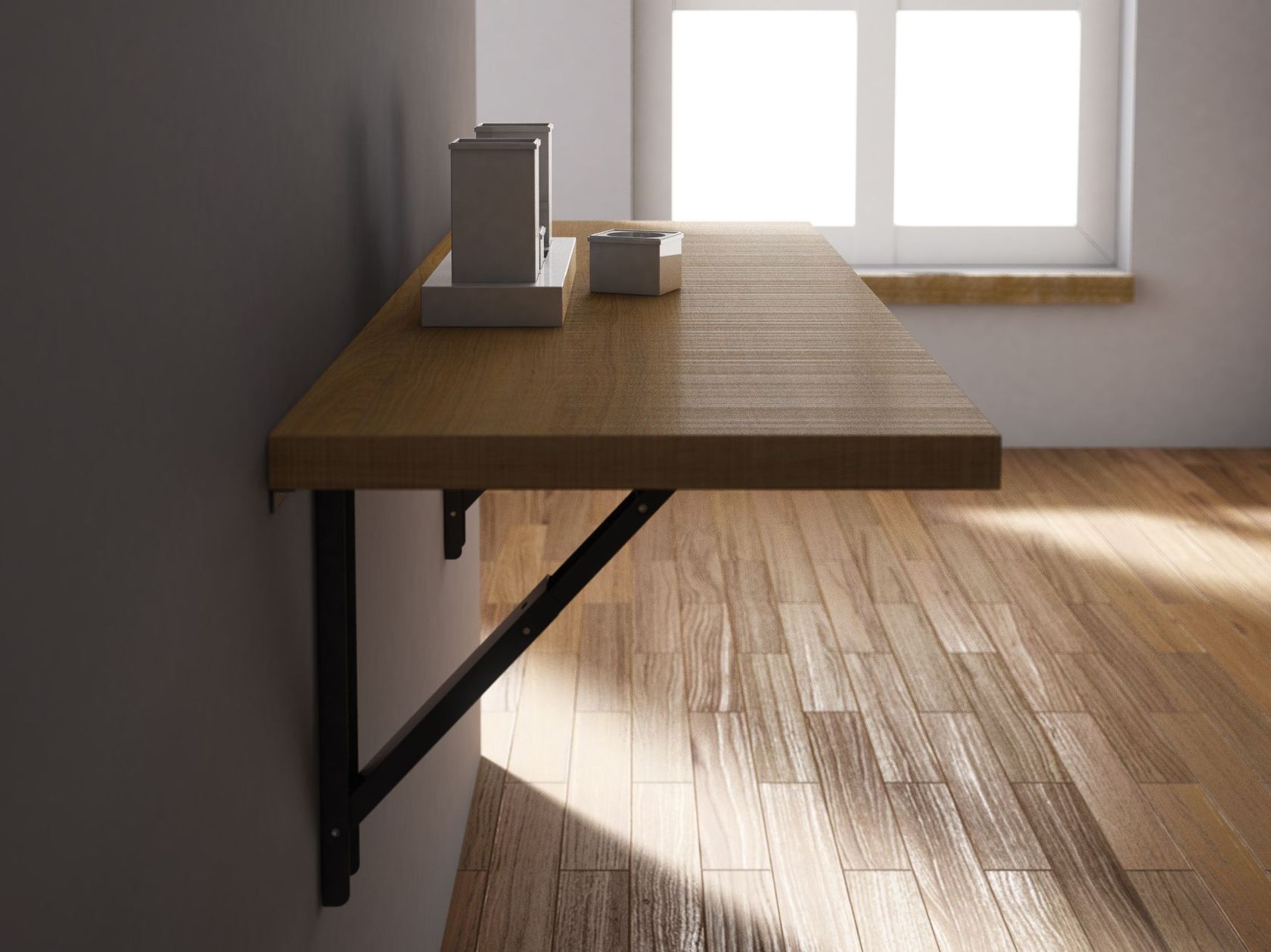 Wall mounted dropleaf wooden table VULCANO By CANCIO