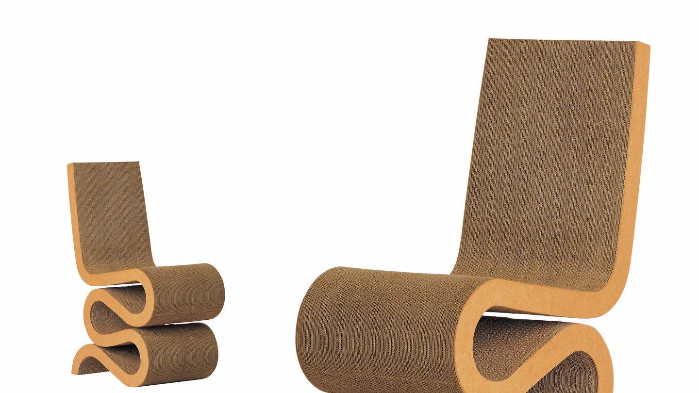 WIGGLE SIDE CHAIR Sedia in cartone By Vitra design Frank Owen Gehry
