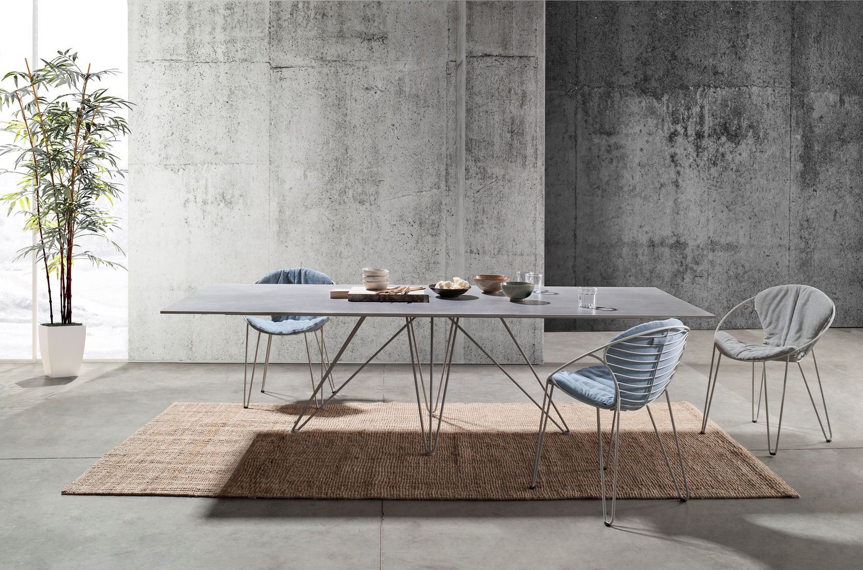 WIRE Upholstered stackable fabric chair By Joli design Mathias De Ferm