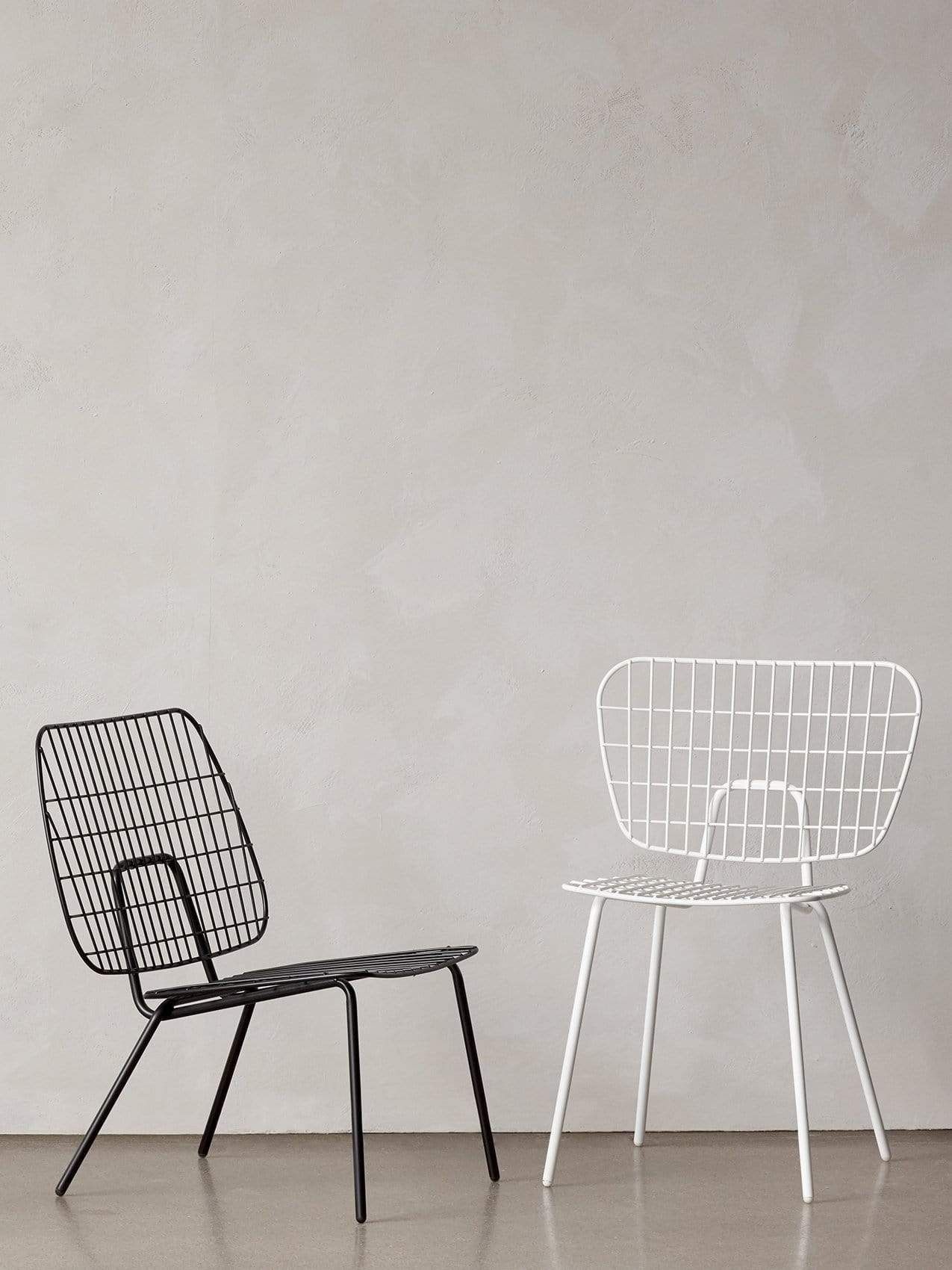 WM STRING LOUNGE CHAIR Steel easy chair By MENU | design Studio WM