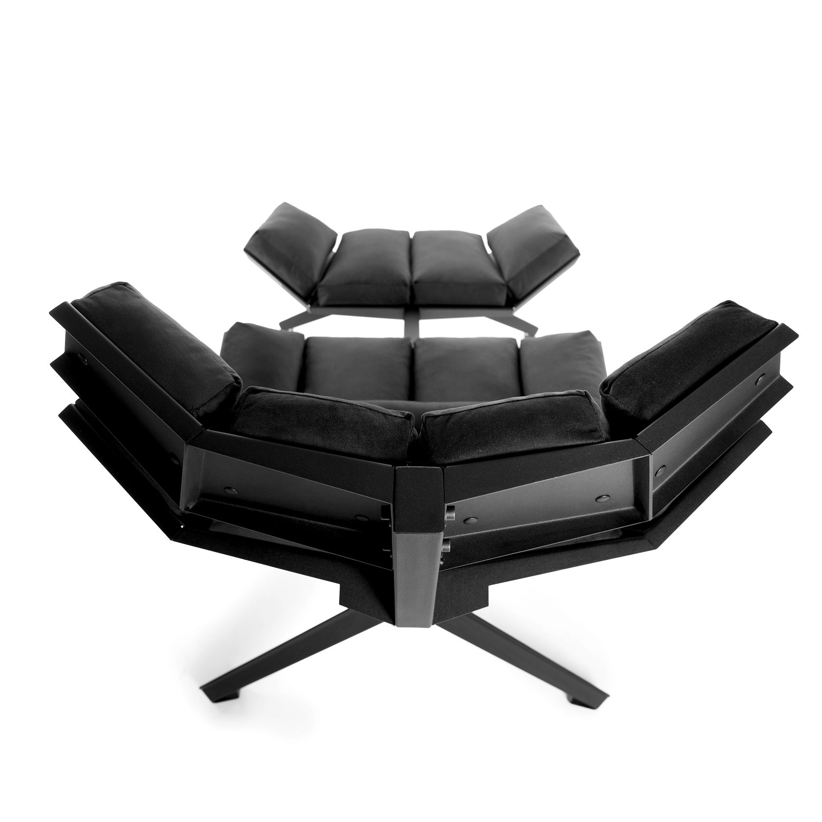 Fabric armchair with footstool X1 X Collection By ODESD2 design