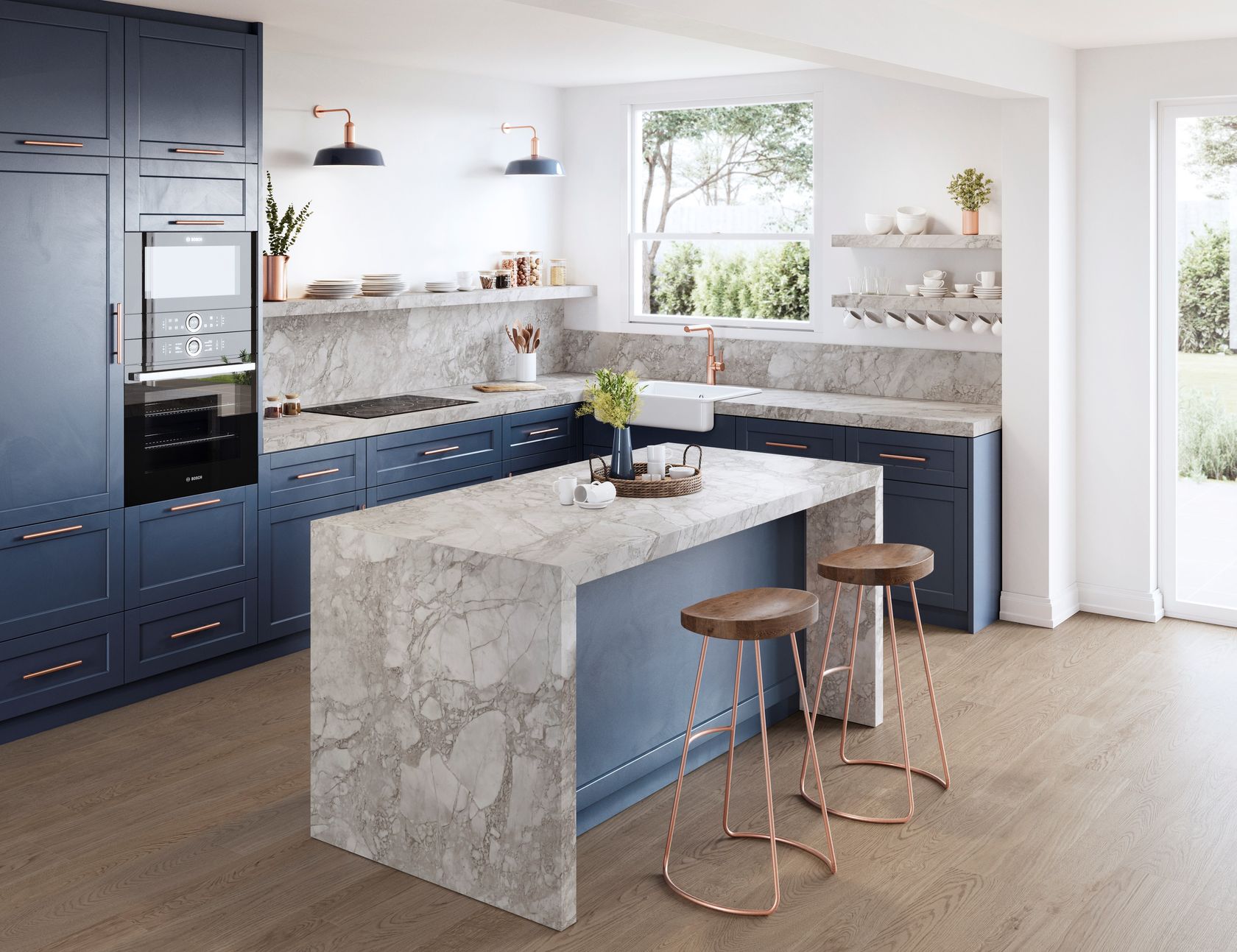 XTONE - PORTO GREY Plan de travail en grès cérame By Porcelanosa