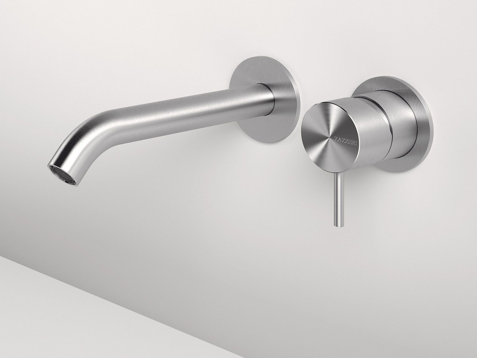Z316 MONO Wall-mounted stainless steel washbasin mixer By ZAZZERI ...