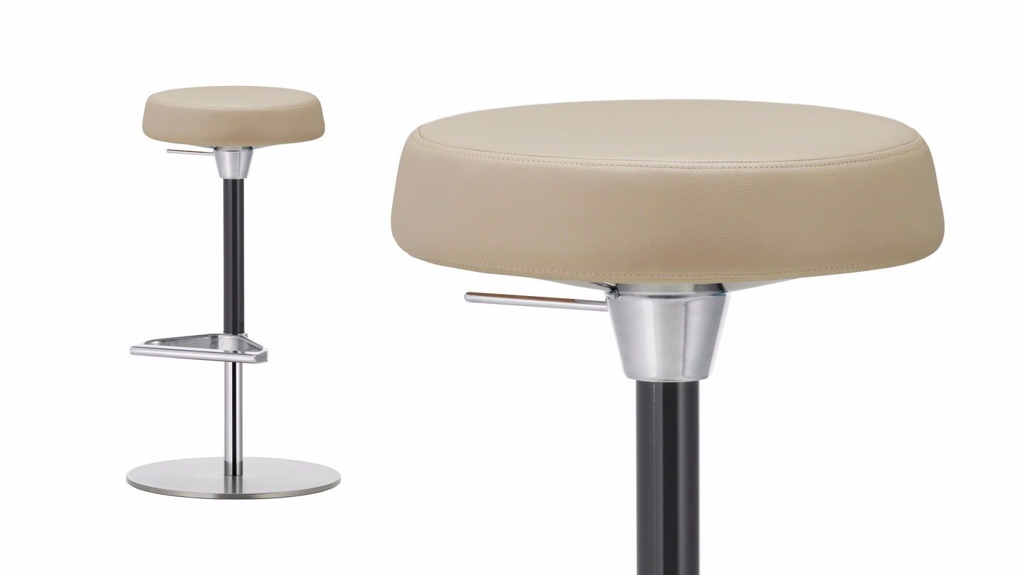 Upholstered heightadjustable stool with footrest ZEB STOOL SOFT Zeb