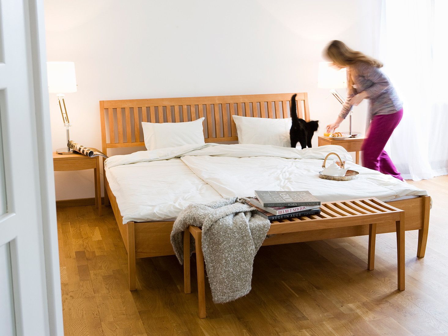 ZEBRA Wooden bed By sixay furniture design László Szikszai