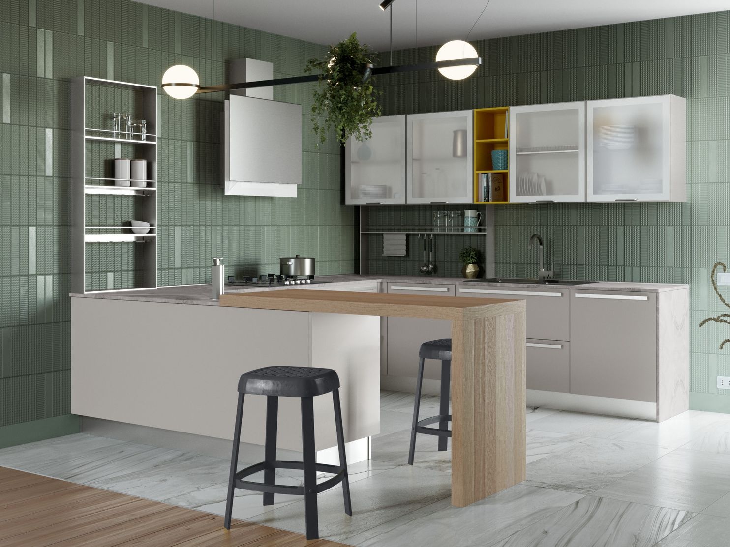 ZOE Kitchen with peninsula By CREO Kitchens