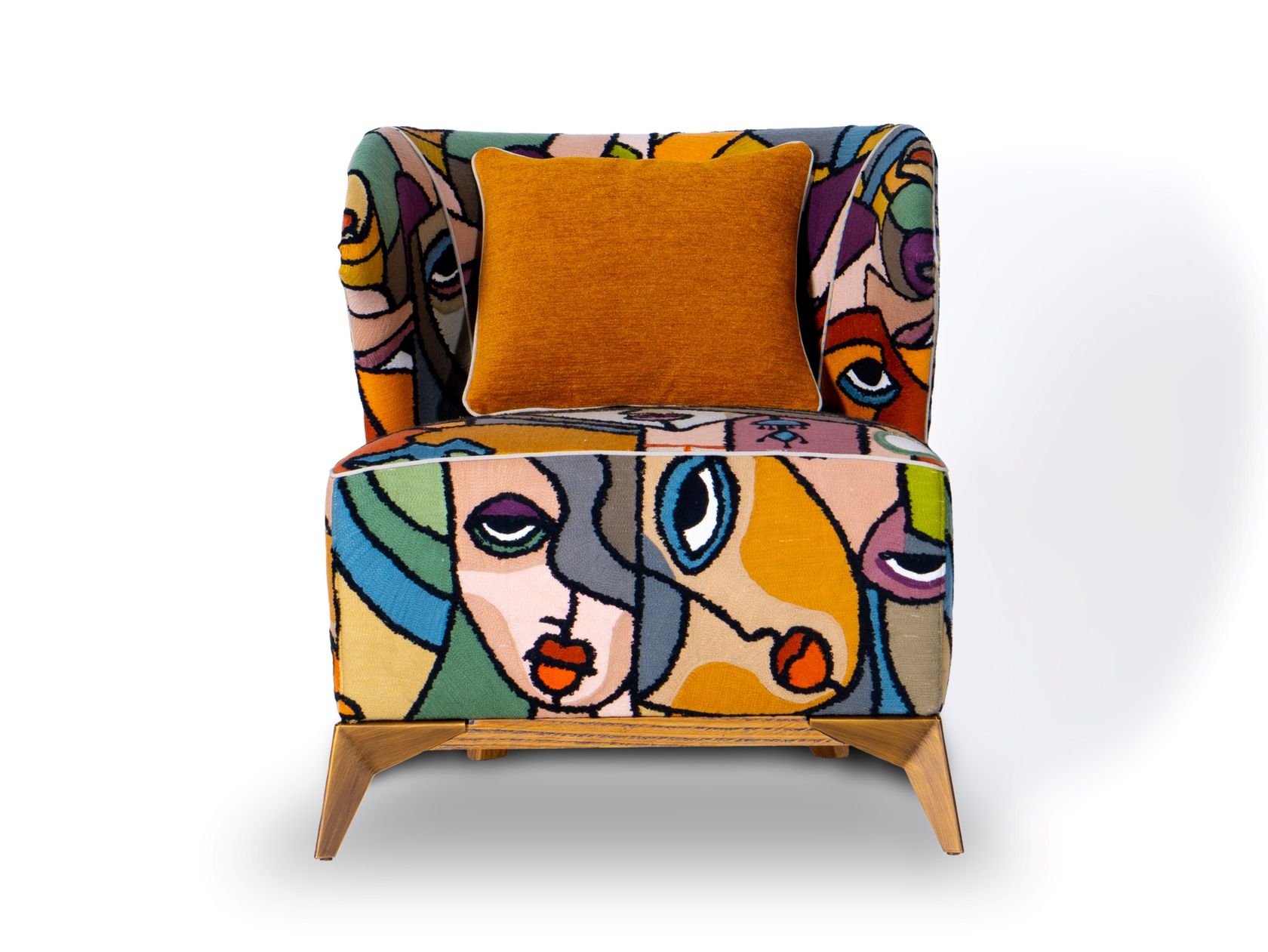 AGOSTINA Fabric easy chair Fabric easy chair with armrests By