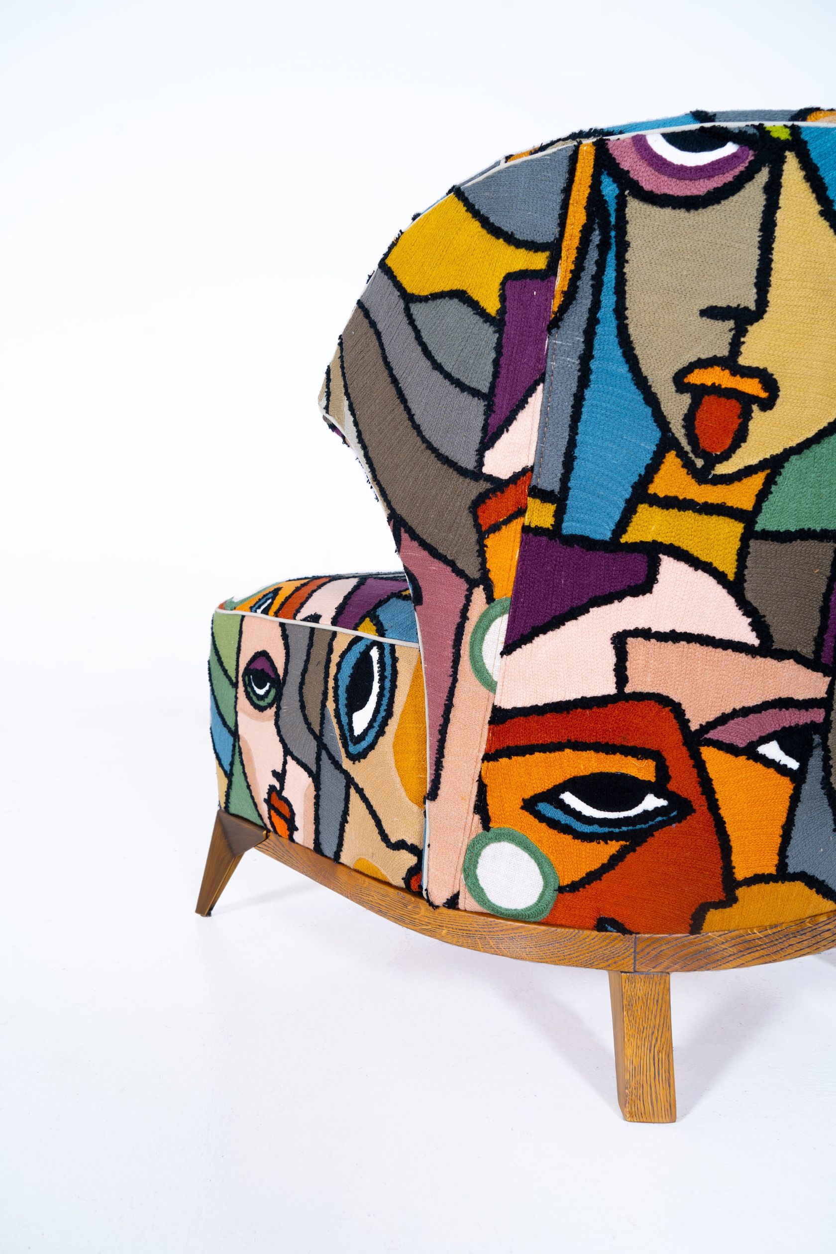 AGOSTINA Fabric easy chair Fabric easy chair with armrests By