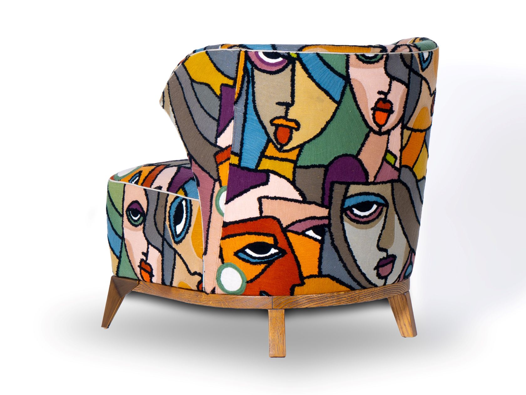 AGOSTINA Fabric easy chair Fabric easy chair with armrests By