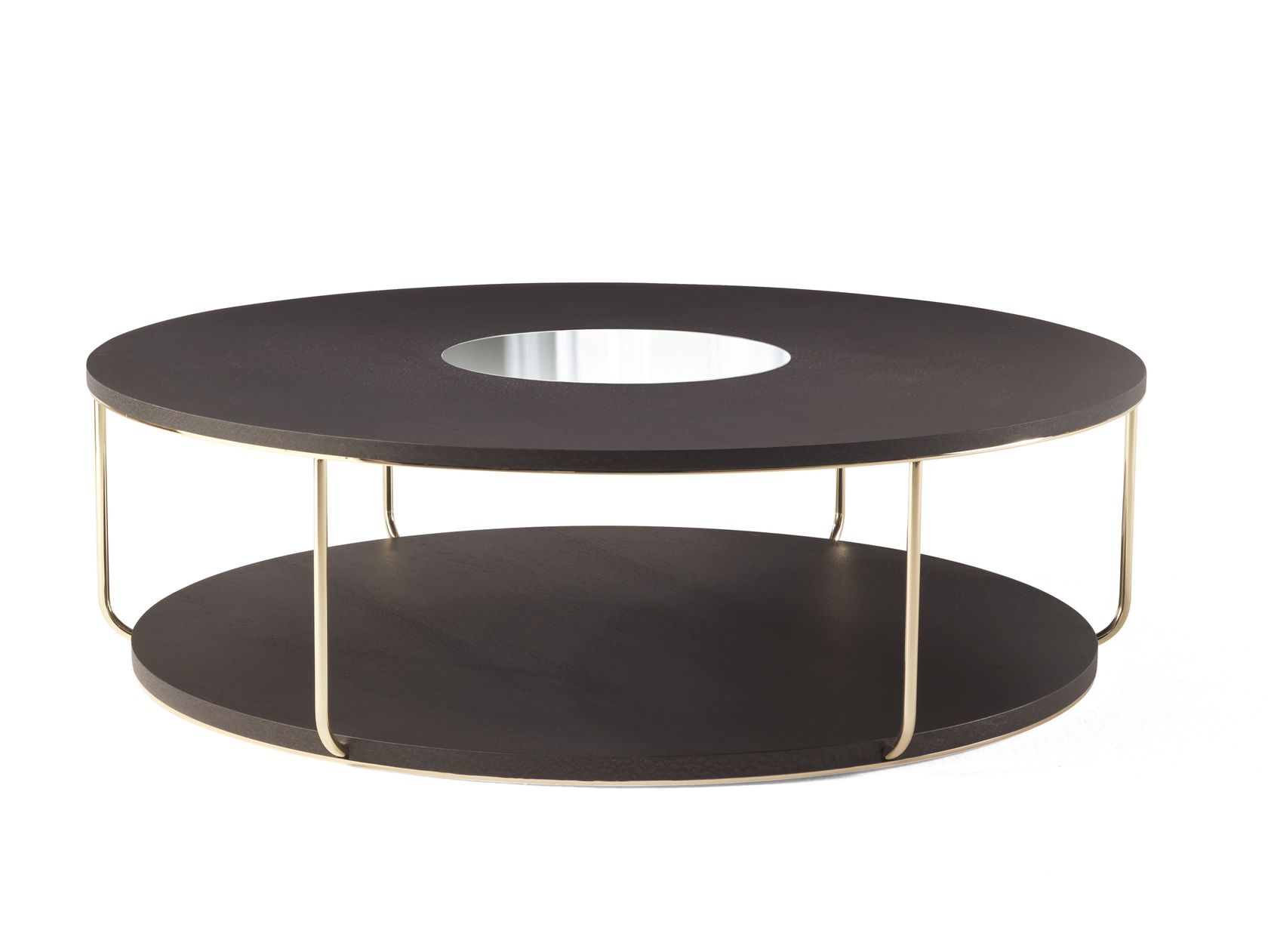 AMBAR Low round wooden coffee table By ETRO Home Interiors