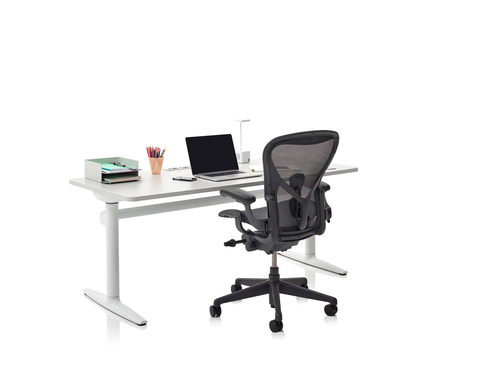 ATLAS OFFICE LANDSCAPE Heightadjustable office desk By Herman Miller