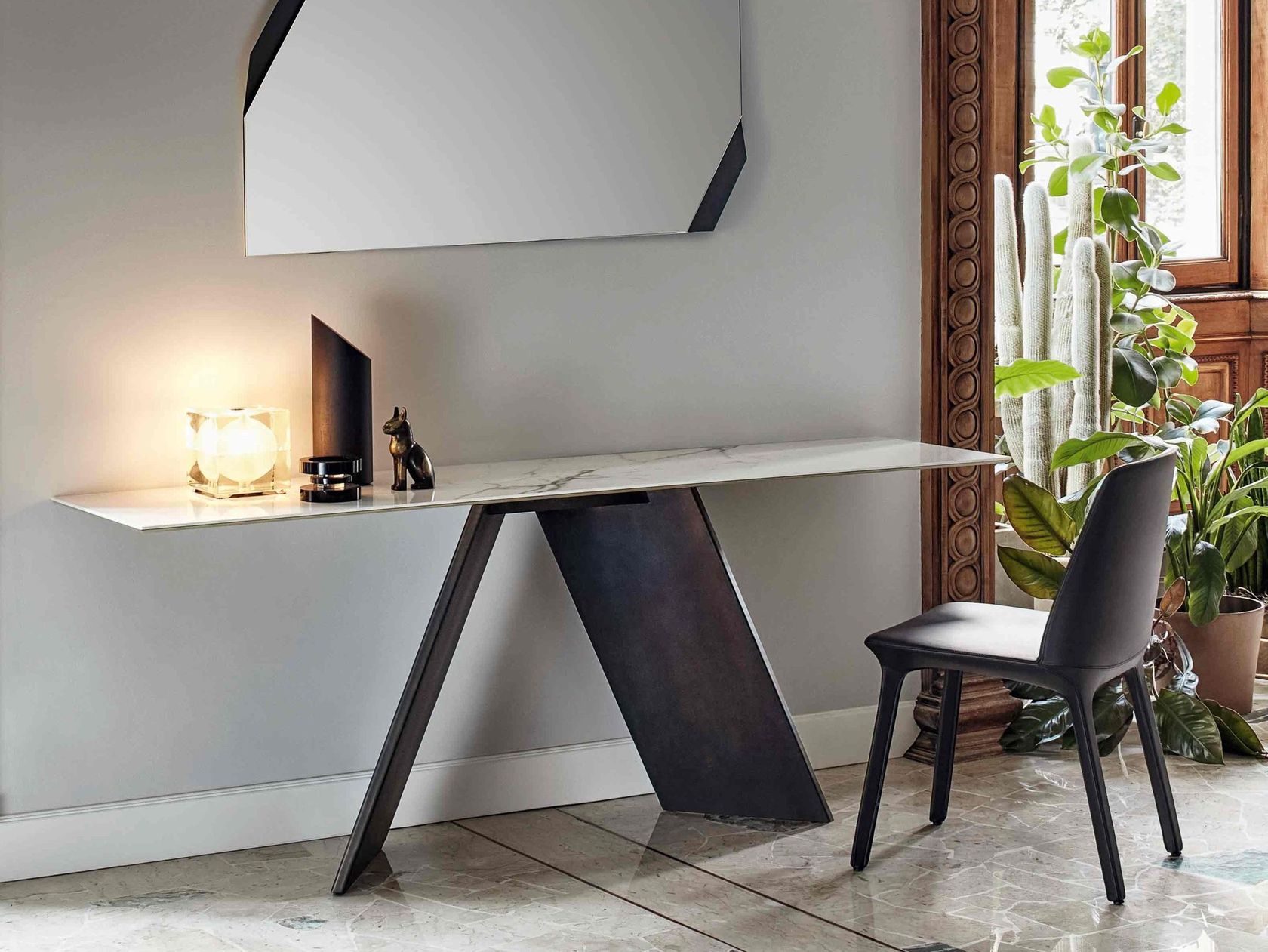AX Ceramic console table Ax Collection By Bonaldo design Gino Carollo