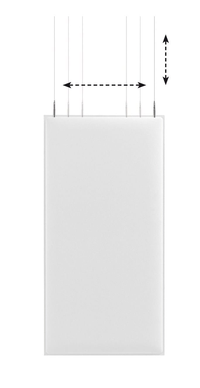 Fabric acoustic baffles BAFFLE Snowsound Technology Collection By Caimi