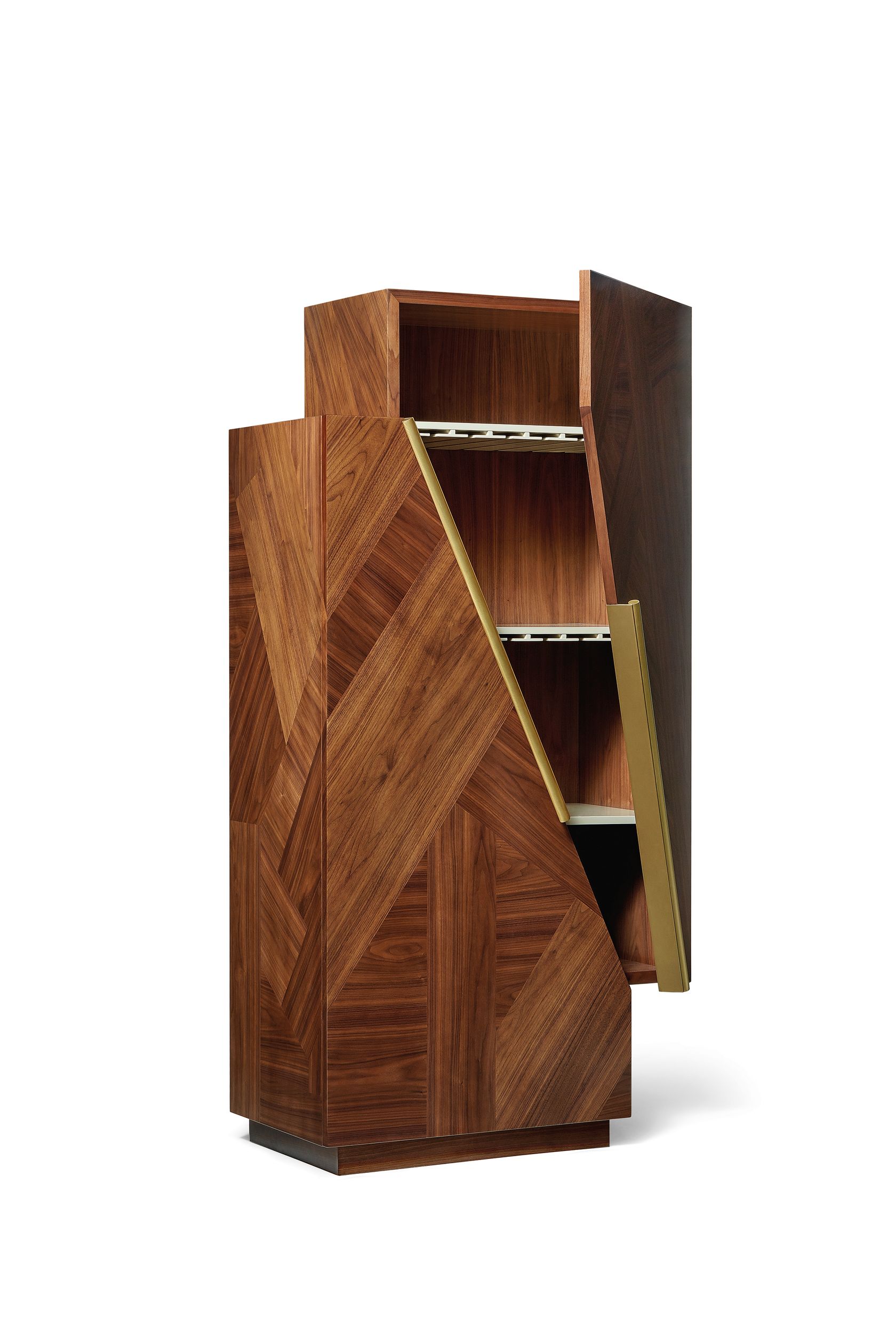 EARTH TO EARTH Wood veneer bar cabinet By Ginger & Jagger